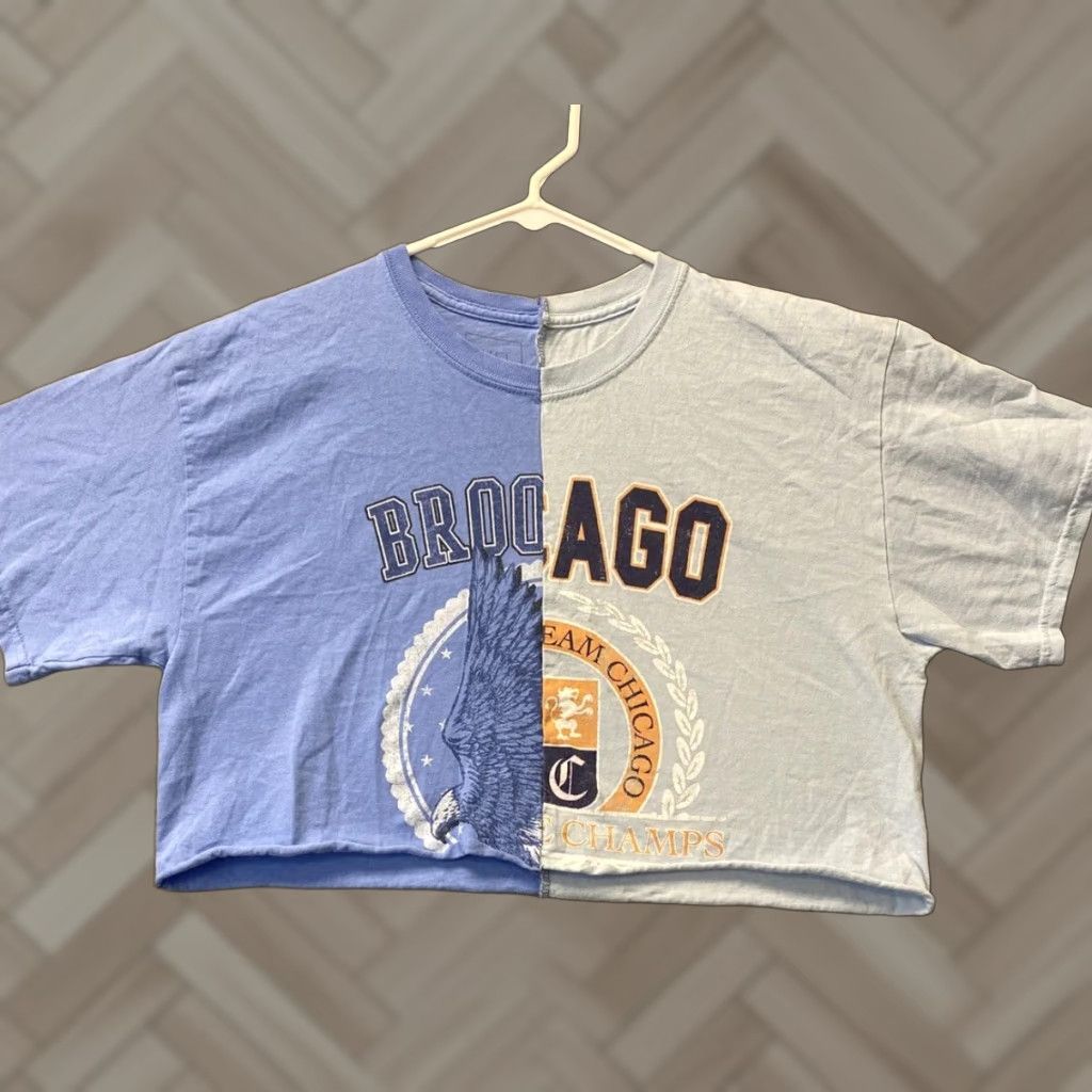 Vintage FULL TILT Top T-Shirt Crop Chicago Graphic Short Sleeves Womens M 106-31 Size M / US 6-8 / IT 42-44 - 1 Thumbnail