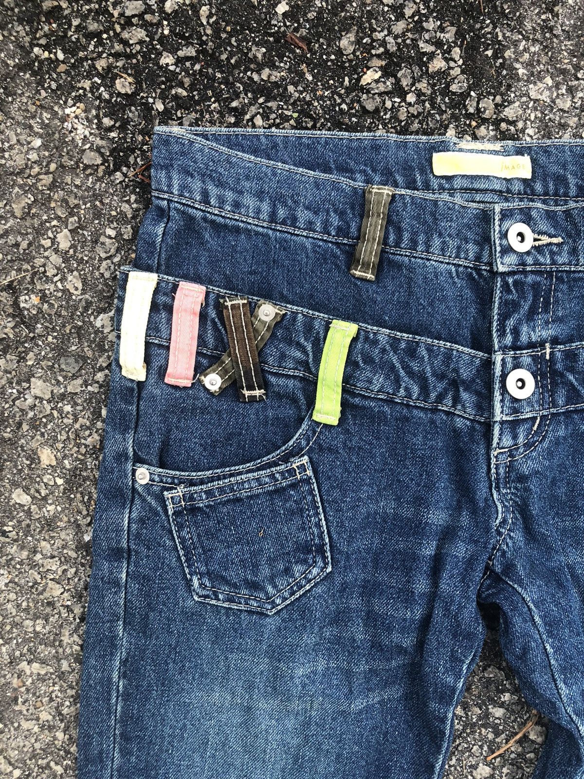 Vintage MAGE Double Waist Streetwear Jeans Size 29" - 7 Thumbnail