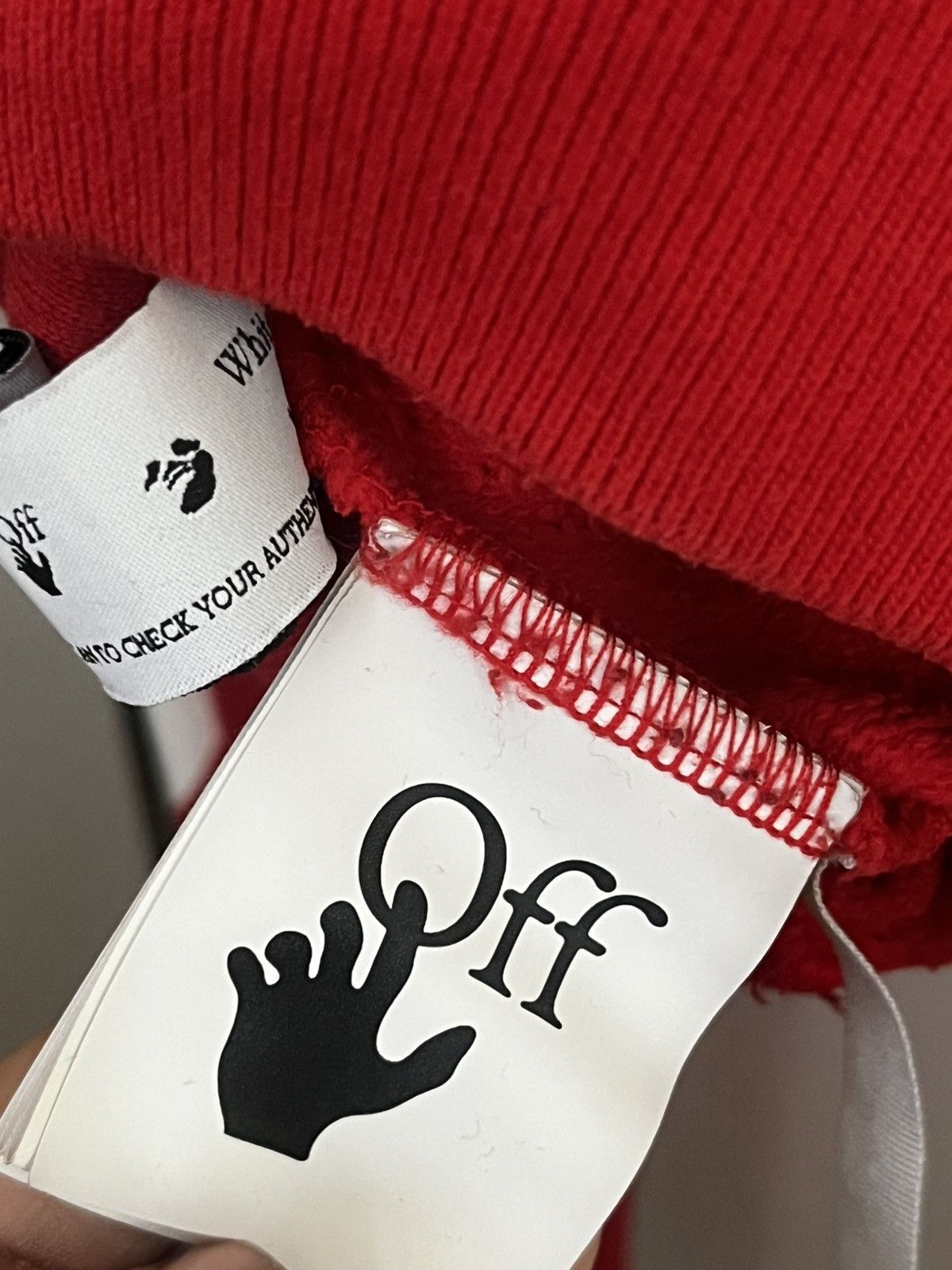 Off-White Off-White Mona Lisa White Diagonal Sleeve Hoodie Size S / US 4 / IT 40 - 11 Thumbnail