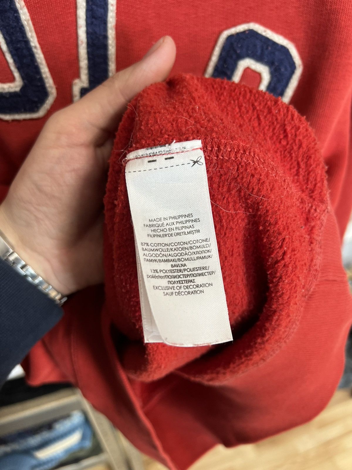Polo Ralph Lauren × Vintage Vintage Polo Ralph Lauren Big Logo Red Hoodie Size M USA Size US M / EU 48-50 / 2 - 4 Thumbnail