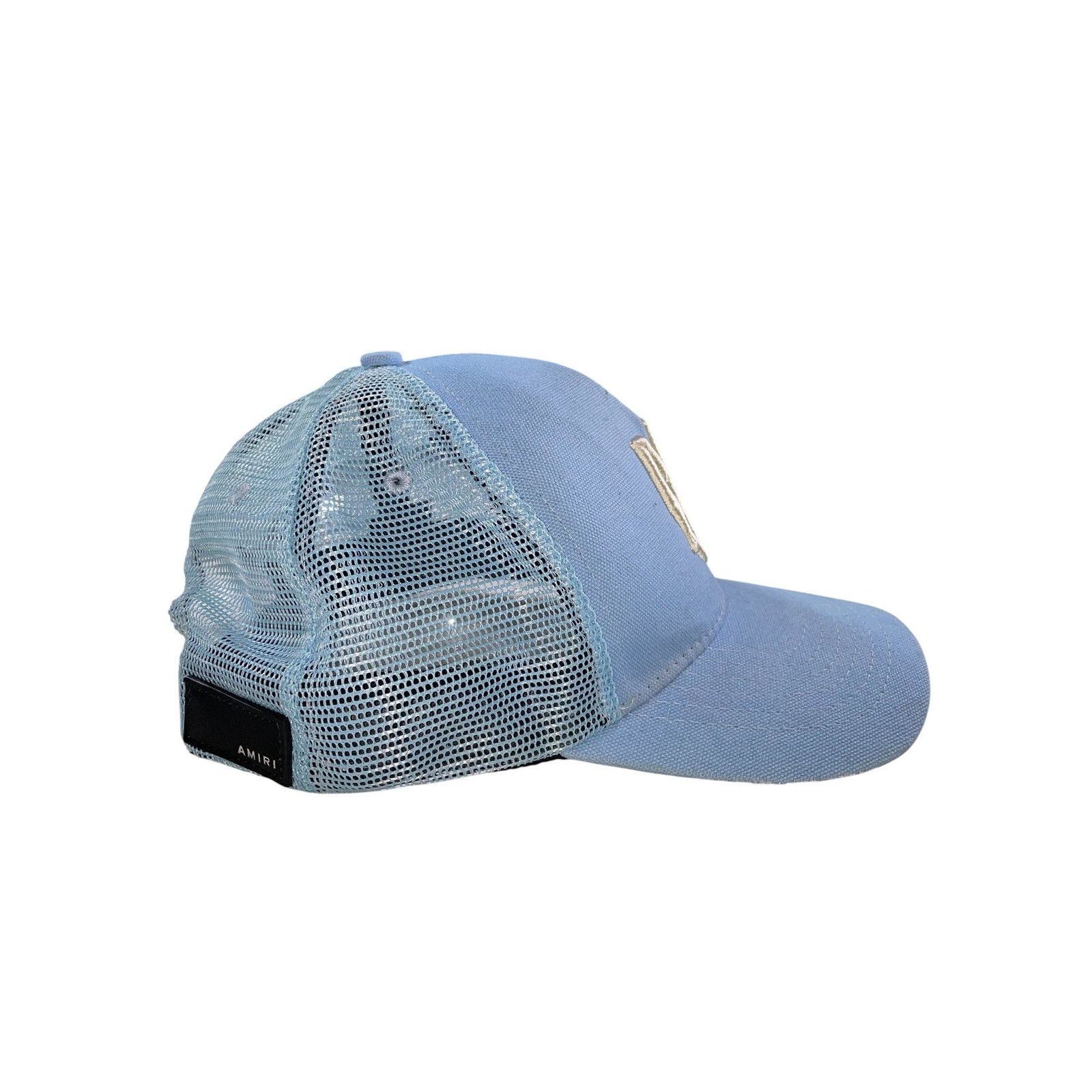 Amiri Amiri MA Logo Baby Blue & Cream Hat Size ONE SIZE - 3 Thumbnail