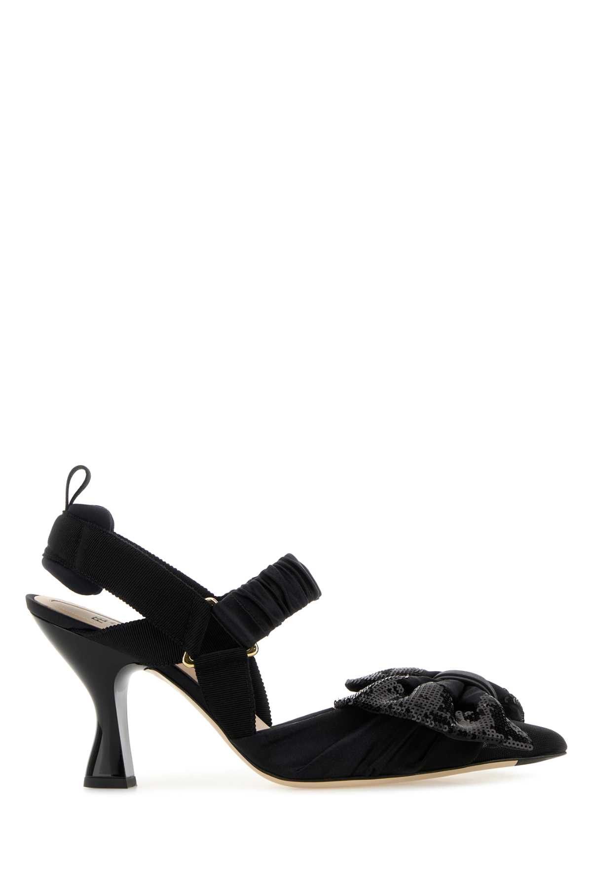 Black Mesh Colibrã¬ Pumps
