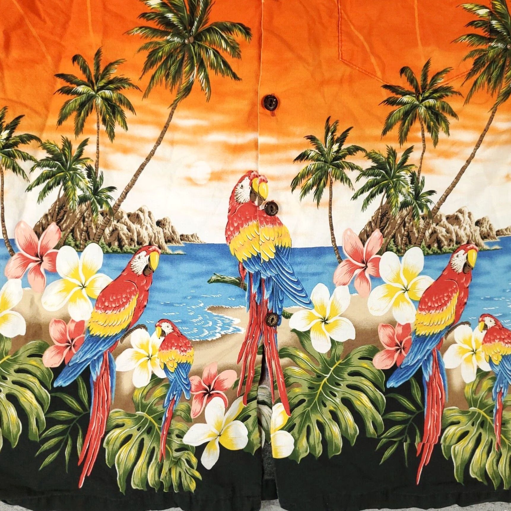 Vintage VINTAGE Pacific Legend Hawaiian Shirt Men Medium Short Sleeve Orange Casual Beach Aloha Classic Size US M / EU 48-50 / 2 - 3 Thumbnail