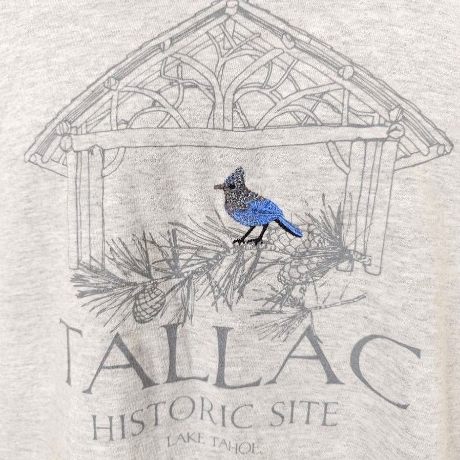 Port & Company Port & Company Tallac Historic Site T Shirt Womens Large Gray Lake Tahoe Jay Bird Size L / US 10 / IT 46 - 3 Thumbnail