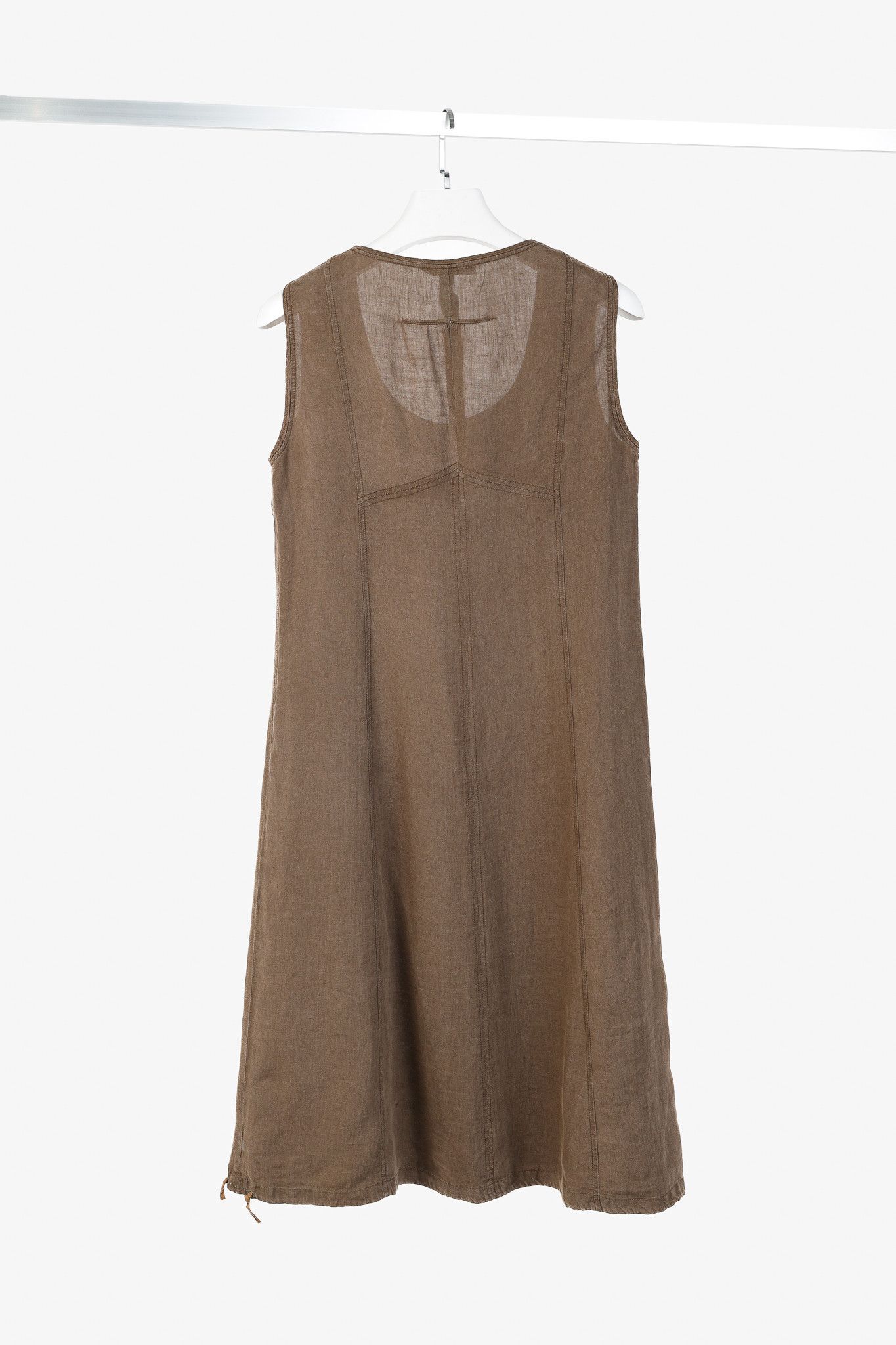Weekend Max Mara Weekend Max Mara Brown Linen Tank Dress Size M / US 6-8 / IT 42-44 - 2 Thumbnail