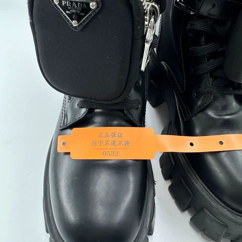 Prada Prada Monolith Black Chunky Ankle Boots-2506 Size US 9.5 / IT 39.5 - 9 Thumbnail