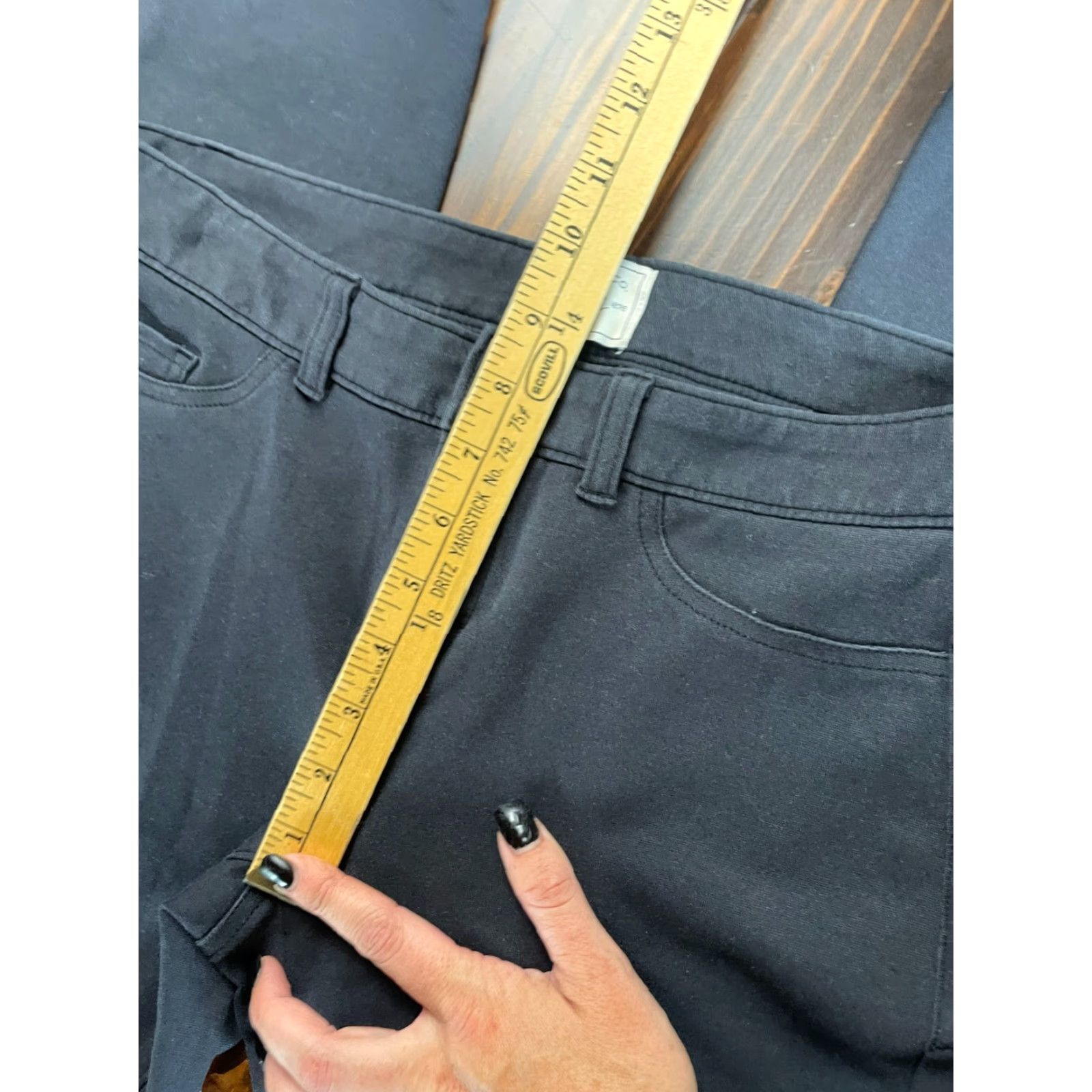 Vintage G.H. Bass & Co. Pants Women's 4 Black Pockets Straight Pants Size 27" / US 4 / IT 40 - 4 Thumbnail