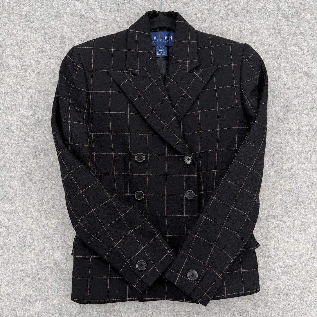 Ralph Lauren Y2K Ralph by Ralph Lauren Windowpane Double-Breasted Blazer Size XS / US 0-2 / IT 36-38 - 7 Thumbnail