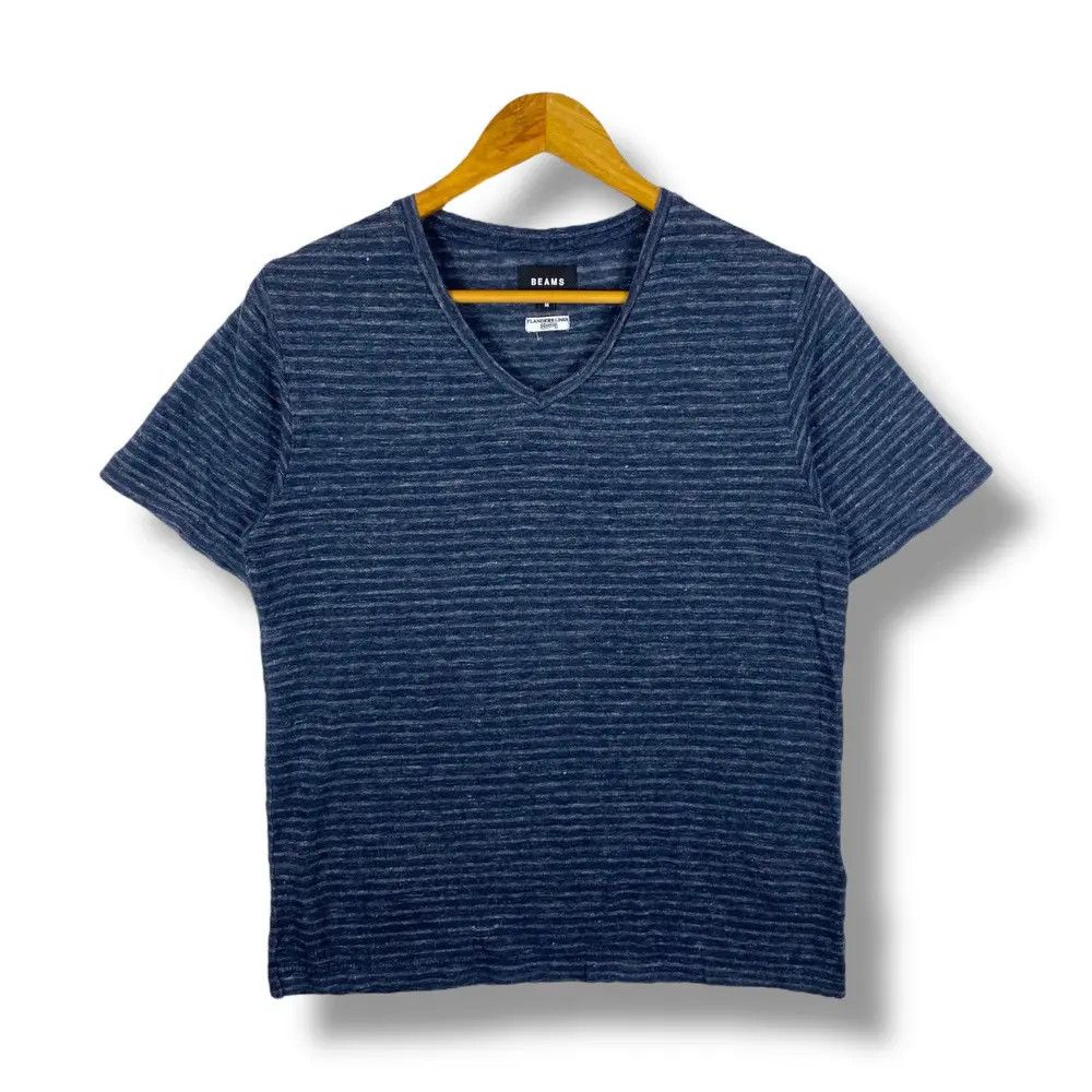 Beams Plus Japanese Brand BEAMS Flanders Linen Stripes Tee Shirt Medium Size US M / EU 48-50 / 2 - 1 Thumbnail