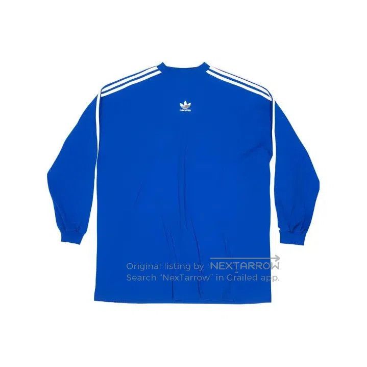 Balenciaga Balenciaga x Adidas Blue Graphic Long Sleeve T. Size US M / EU 48-50 / 2 - 1 Thumbnail