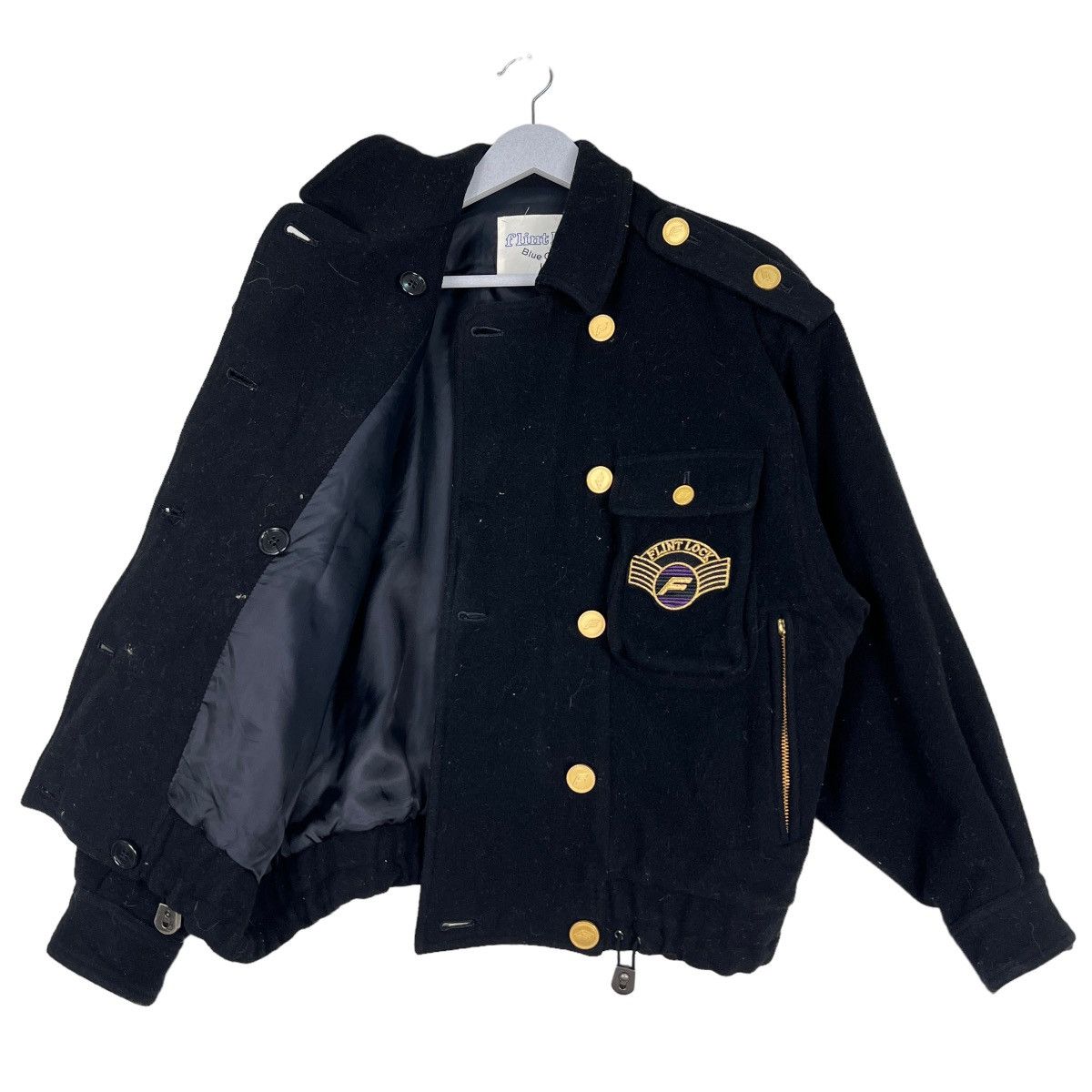 Japanese Brand 🔥 VINTAGE FLINT LOOK BLUE GRASS WOOL MILITARY JACKET Size US S / EU 44-46 / 1 - 10 Thumbnail