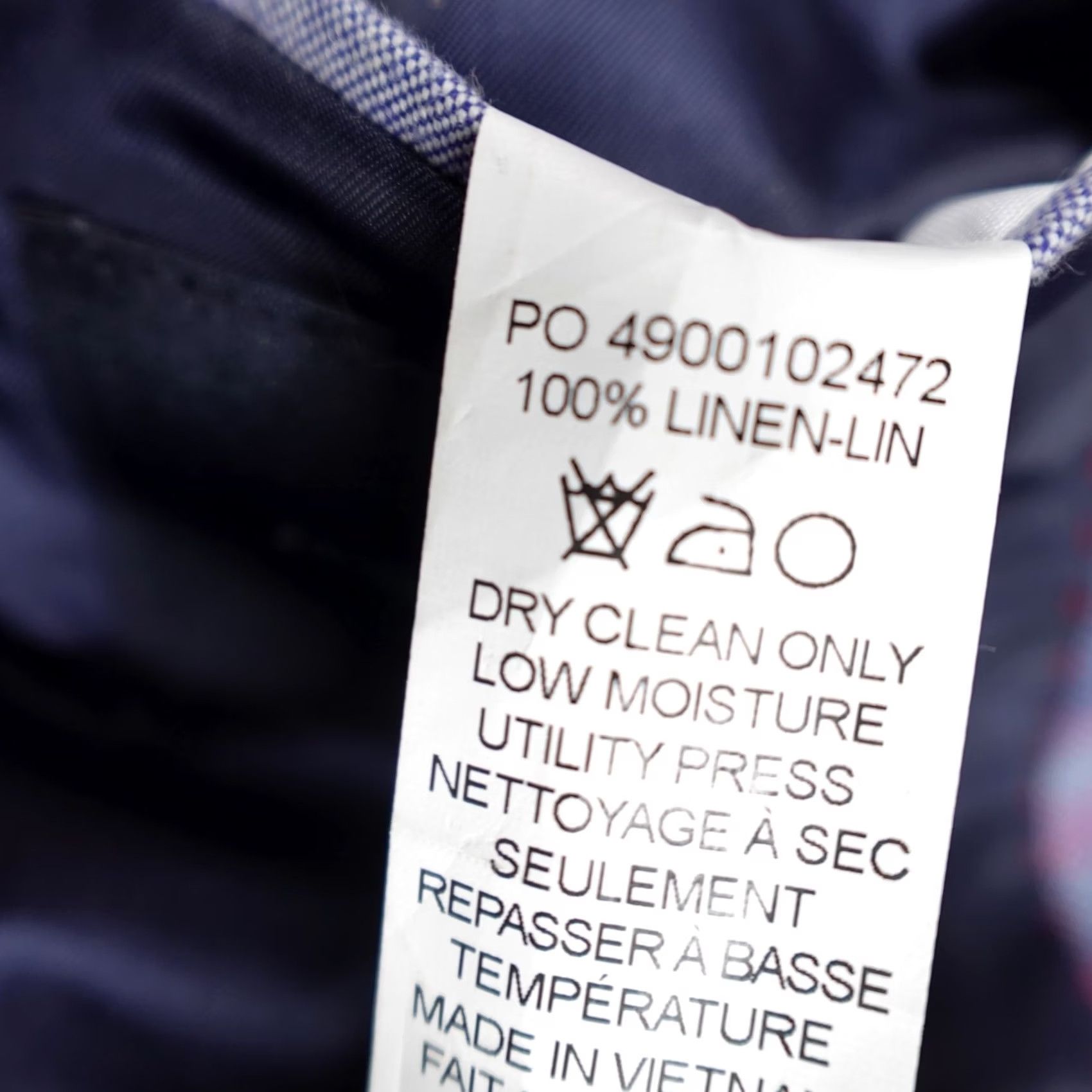 Tommy Hilfiger VINTAGE Tommy Hilfiger Sport Coat Jacket 40L Blue Plaid 100% Linen Women? Mens? Size US XXS / EU 40 - 3 Thumbnail