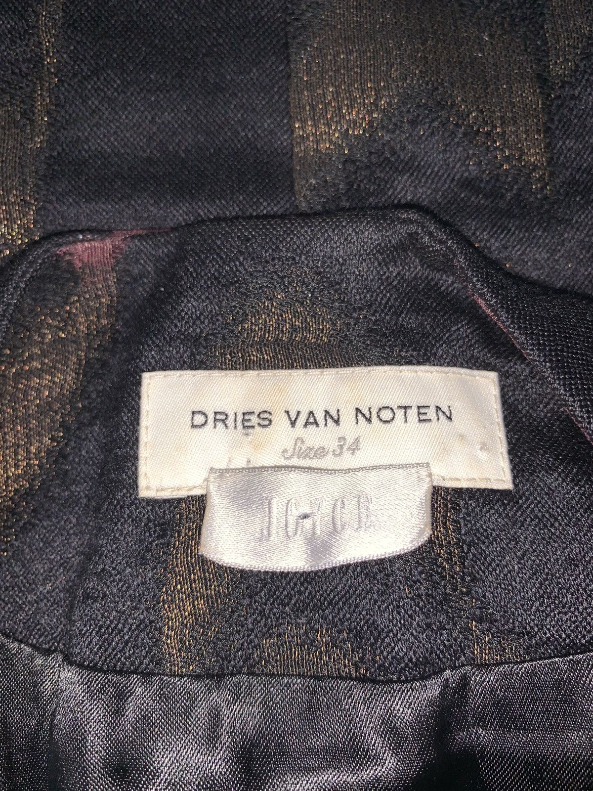 Dries Van Noten Dries Van Noten Short Gold Thread Jacket Size XXS / US 00 / IT 34 - 6 Thumbnail