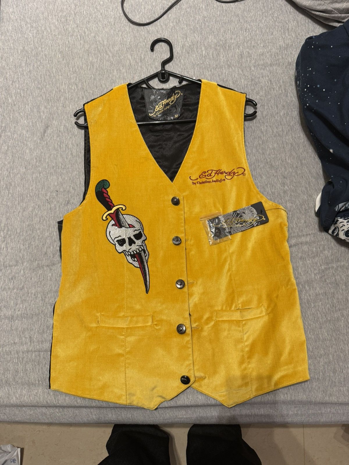 Ed Hardy Don Ed Hardy velvet Vest Size US M / EU 48-50 / 2 - 2 Thumbnail