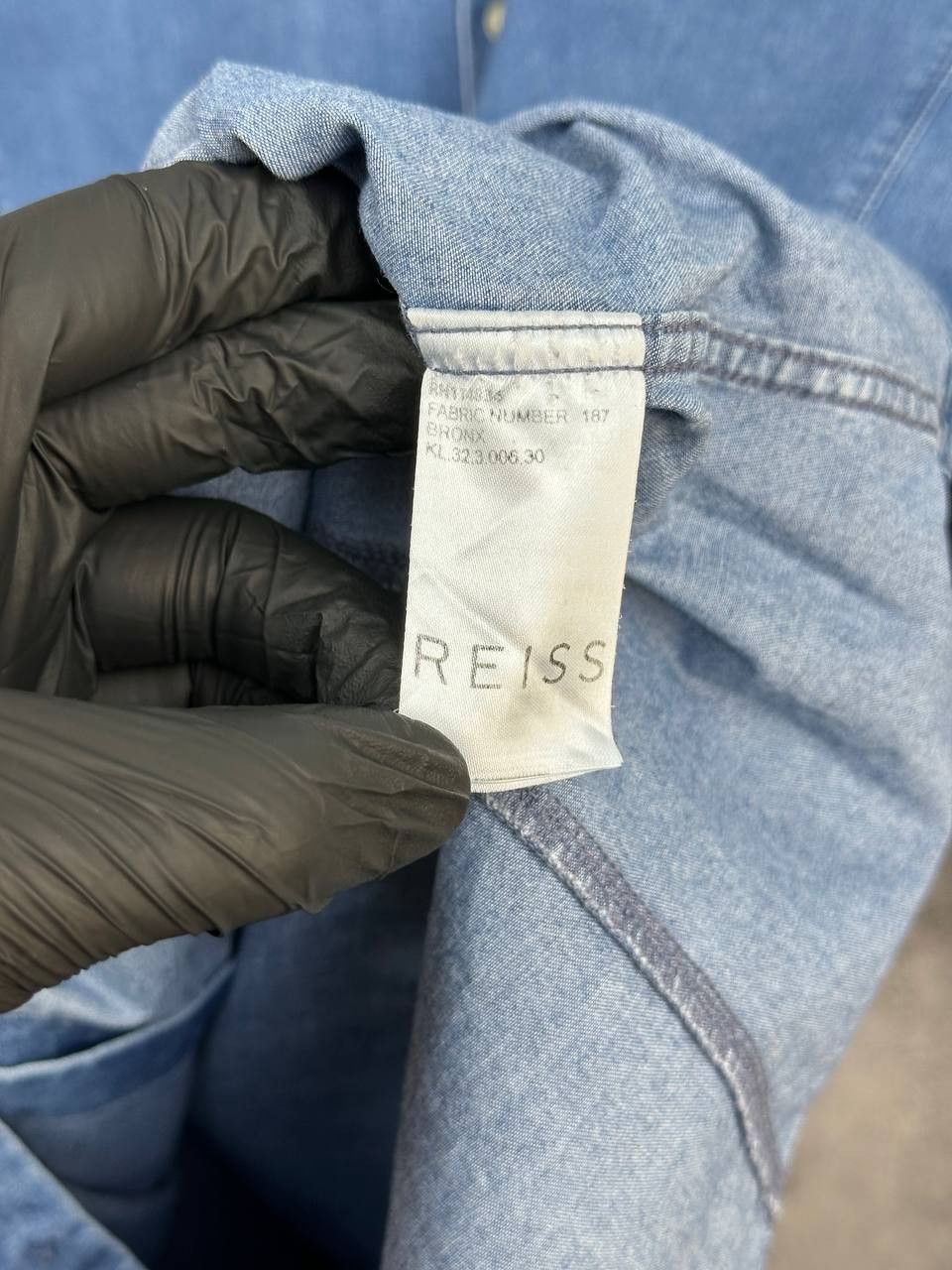 Reiss Reiss Bronx Contrast Collar Chambray Shirt Button Up LS SF Size US M / EU 48-50 / 2 - 11 Thumbnail