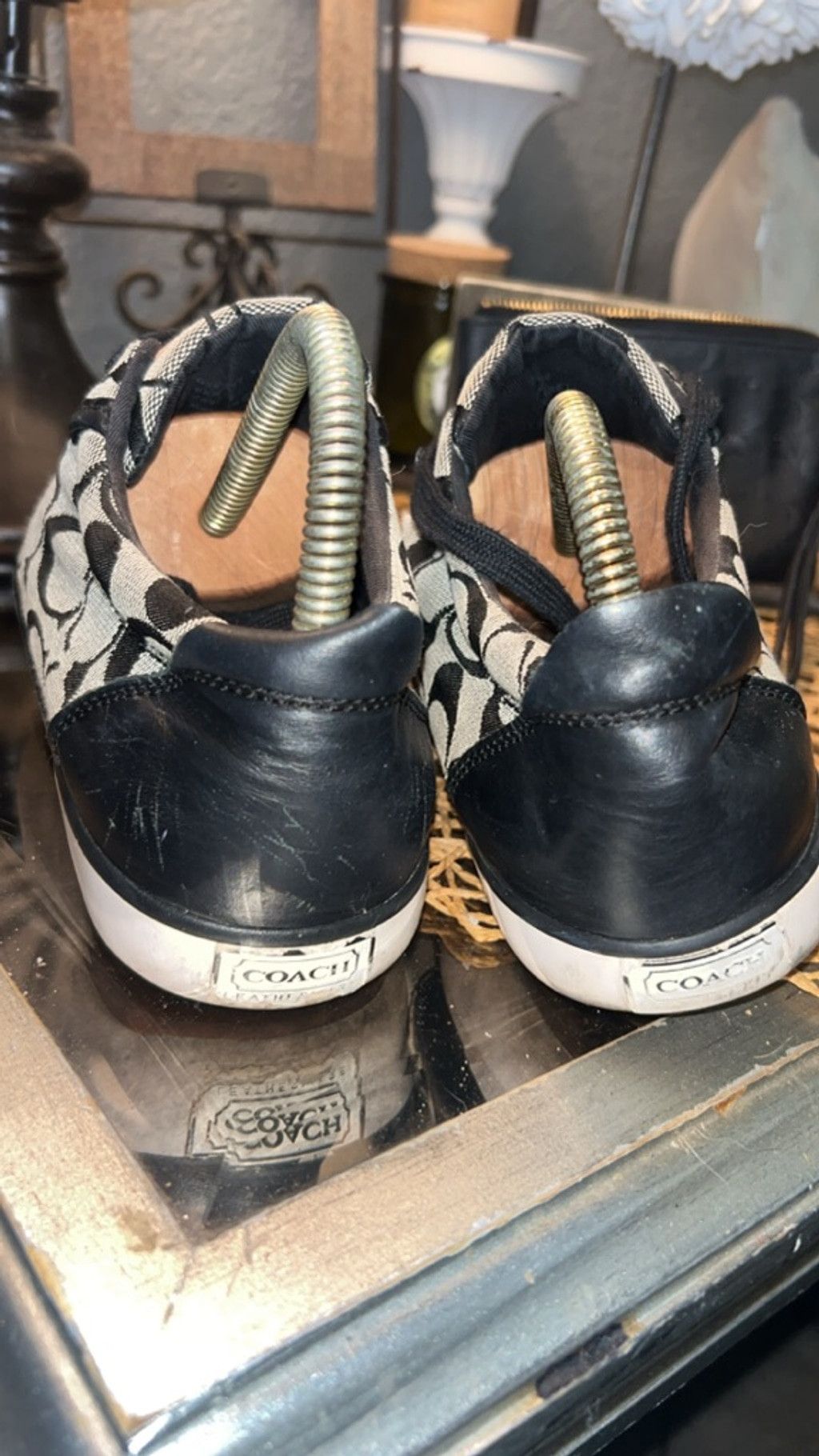 Coach Women's Coach Black & White Signature Canvas Sneakers Size 7 Size US 7 / IT 37 - 3 Thumbnail