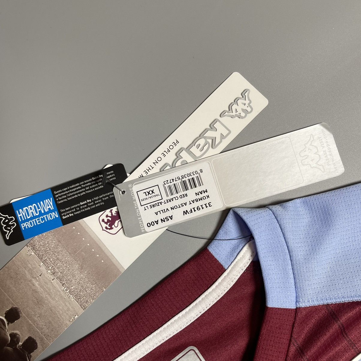 Kappa × Vintage ASTON VILLA KAPPA 2020/2021 SOCCER HOME JERSEY #10 GREALISH Size US XXL / EU 58 / 5 - 7 Thumbnail