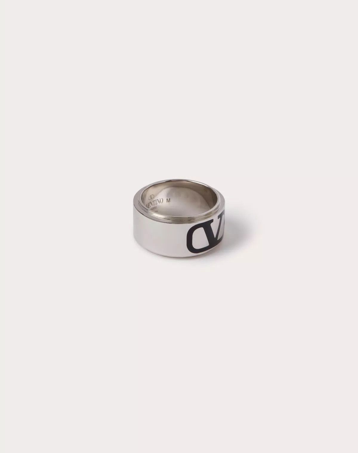 Valentino oc11z0625 Size:19/Metal And Enamel Ring in Silver Size ONE SIZE - 1 Thumbnail