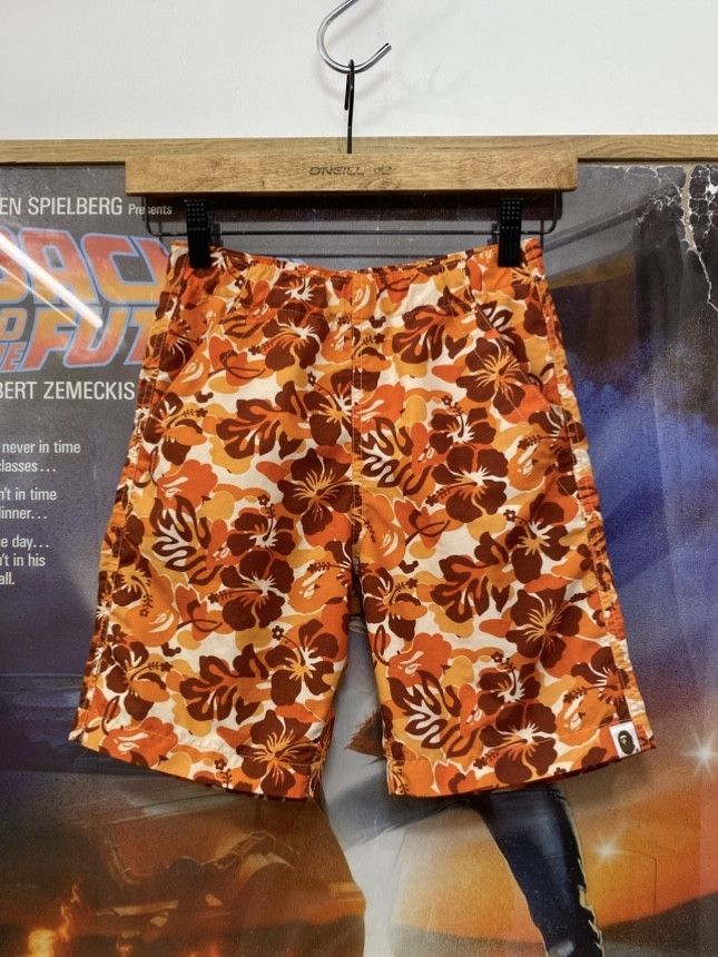 00s Vintage Bape Aloha Floral Camo Shorts