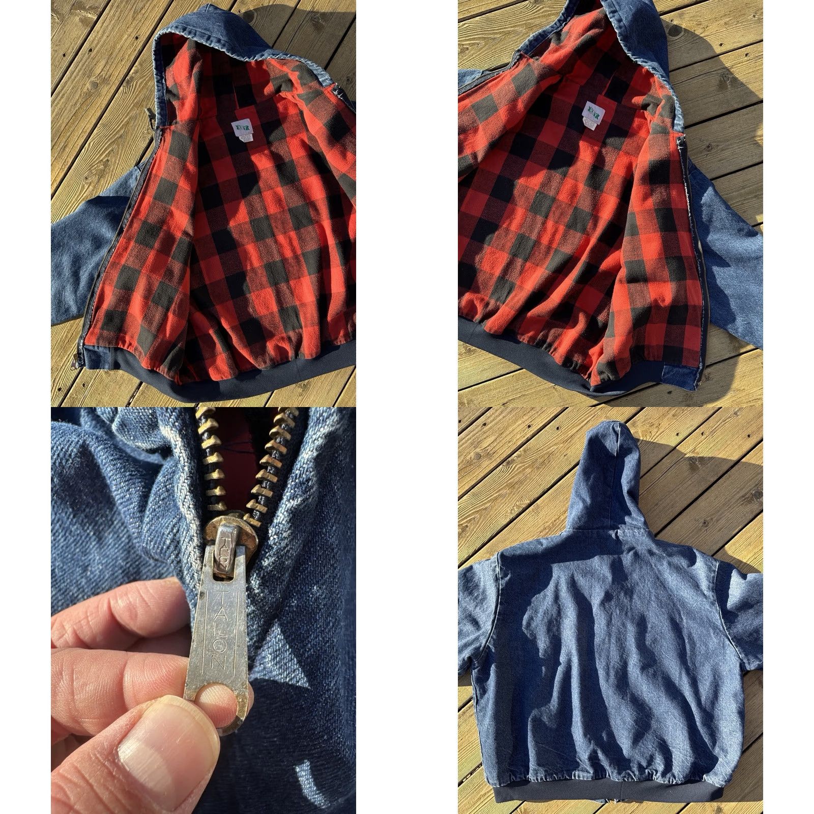 Vintage VINTAGE KEY Denim Jacket 3XL Buffalo Plaid Lined USA Made 80s Work Size US XXL / EU 58 / 5 - 8 Thumbnail