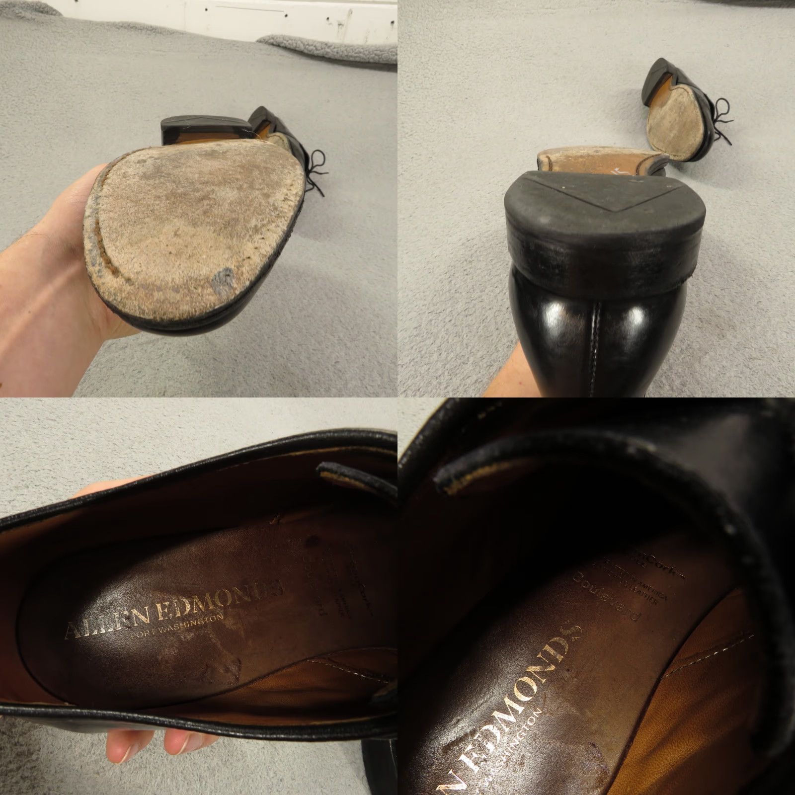 Allen Edmonds Allen Edmonds Men Shoes 10.5 E Black Leather Boulevard Cap Toe Oxford Dress Shoe Size ONE SIZE - 9 Thumbnail