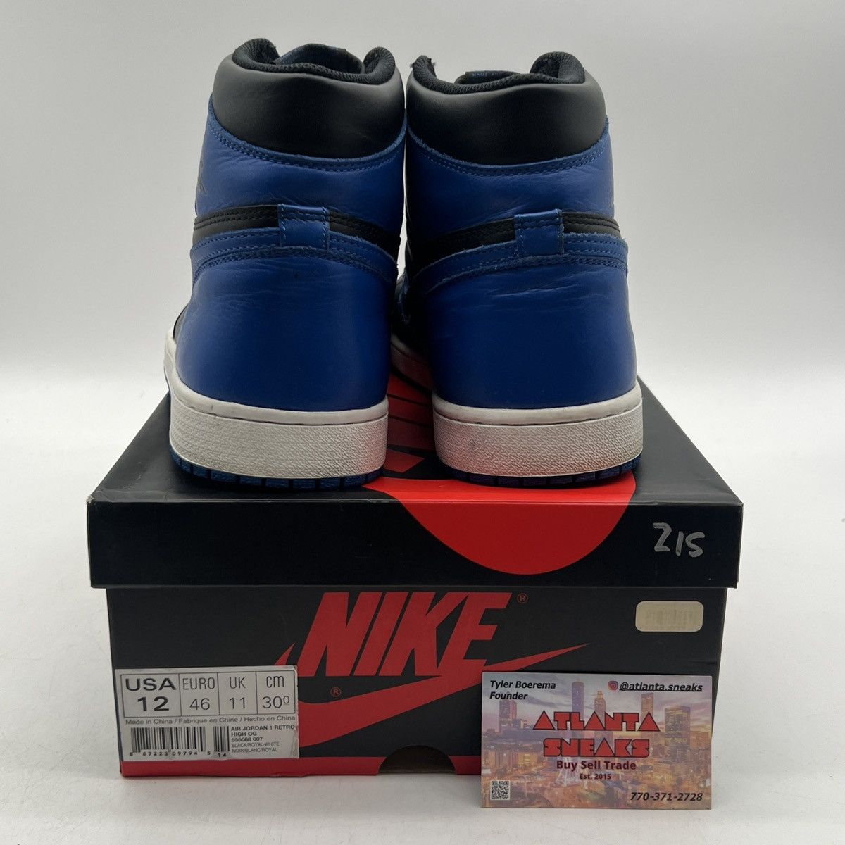 Nike Air Jordan 1 high Royal Size US 12 / EU 45 - 3 Thumbnail