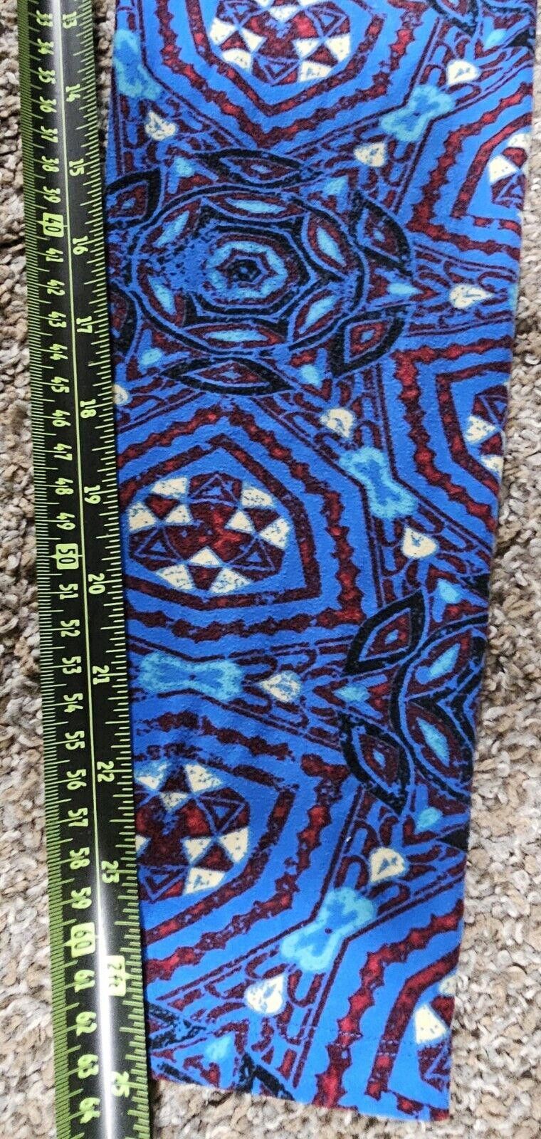 Designer Blue Lularoe Leggings SEE MEASUREMENTS Size 30" / US 8 / IT 44 - 4 Thumbnail