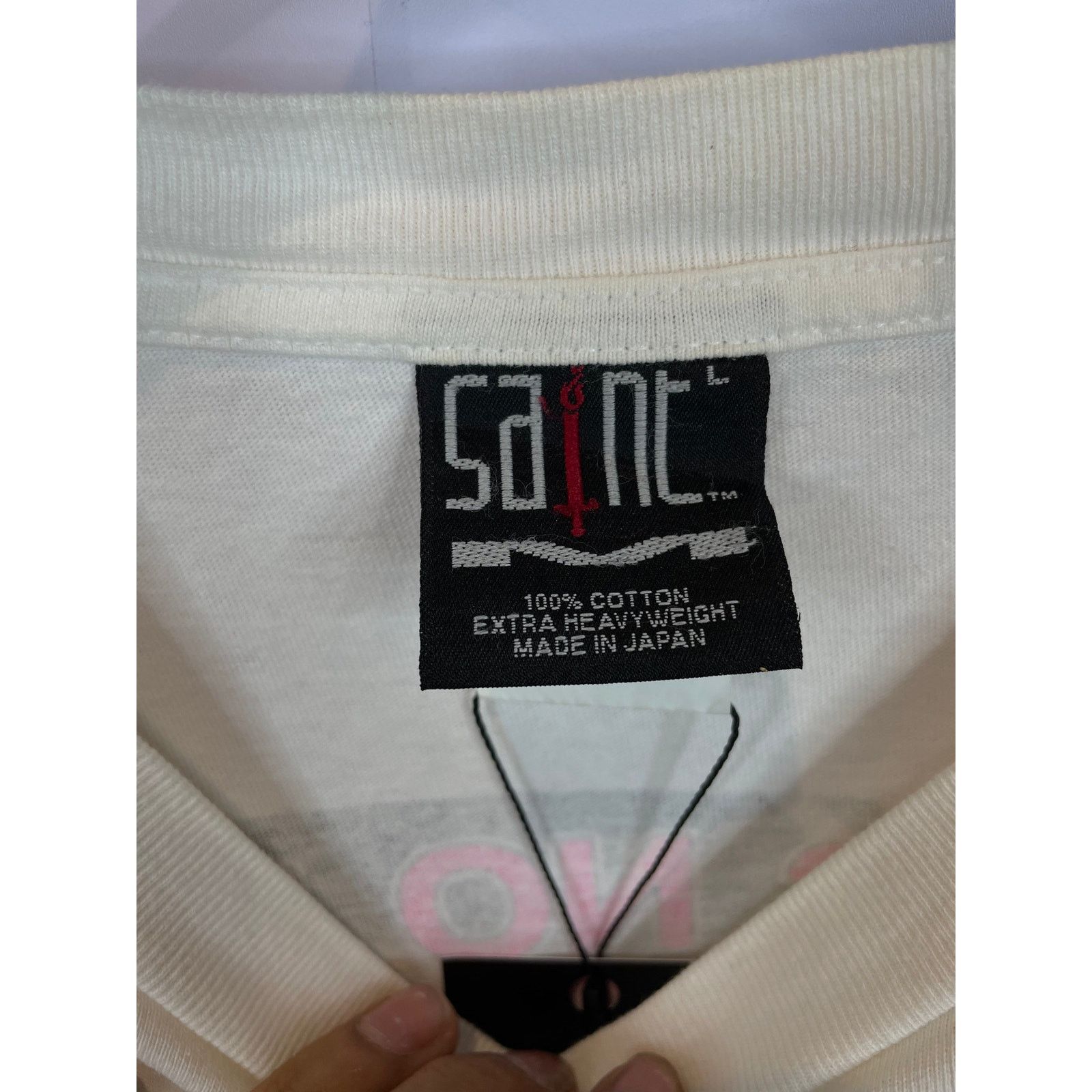 Saint Michael Saint Michael Drug Tee White Pink Used Large Size US L / EU 52-54 / 3 - 3 Thumbnail