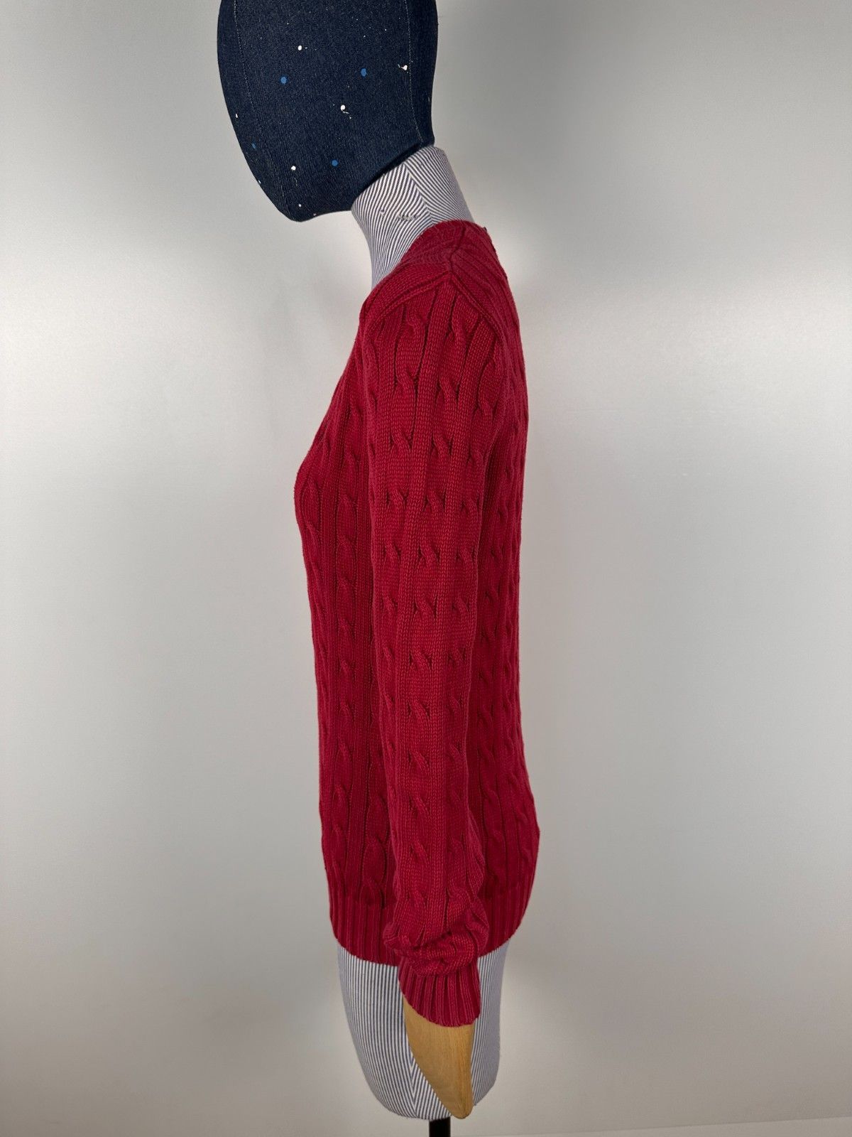 Polo Ralph Lauren Polo Ralph Lauren Red Cable Knit Sweater Cotton Size S Size S / US 4 / IT 40 - 5 Thumbnail