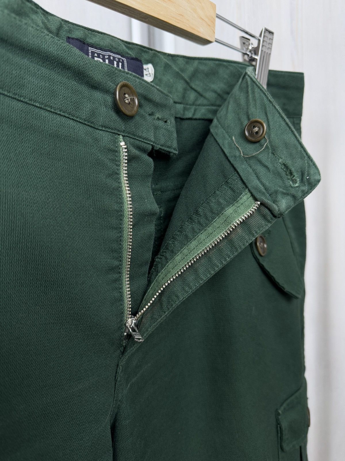 Aspesi Aspesi Blu vintage green cargo utility y2k pants Size 32" / US 10 / IT 46 - 9 Thumbnail