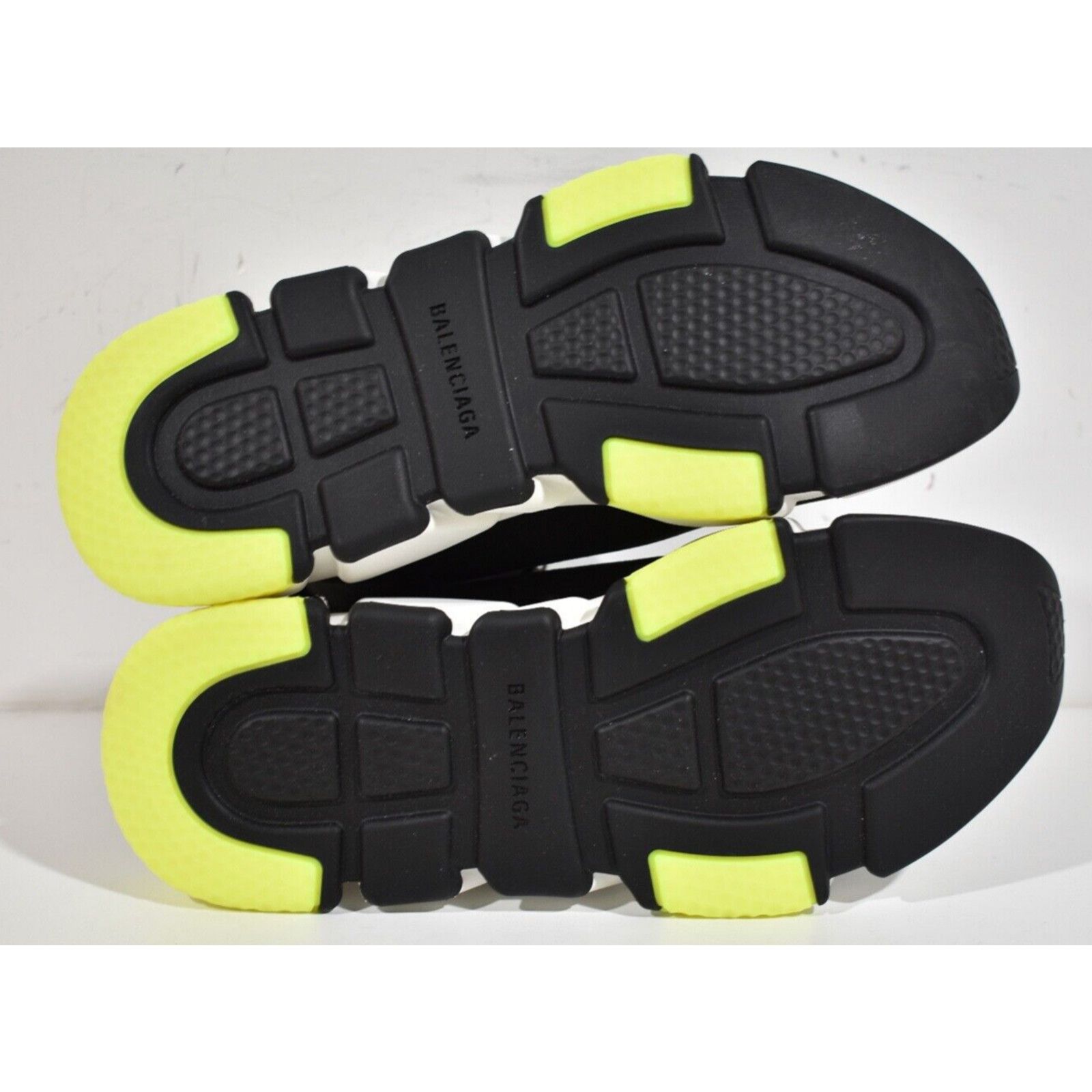 Balenciaga Balenciaga Mens Sock Speed Black White Yellow Logo Size US 10 / EU 43 - 11 Thumbnail