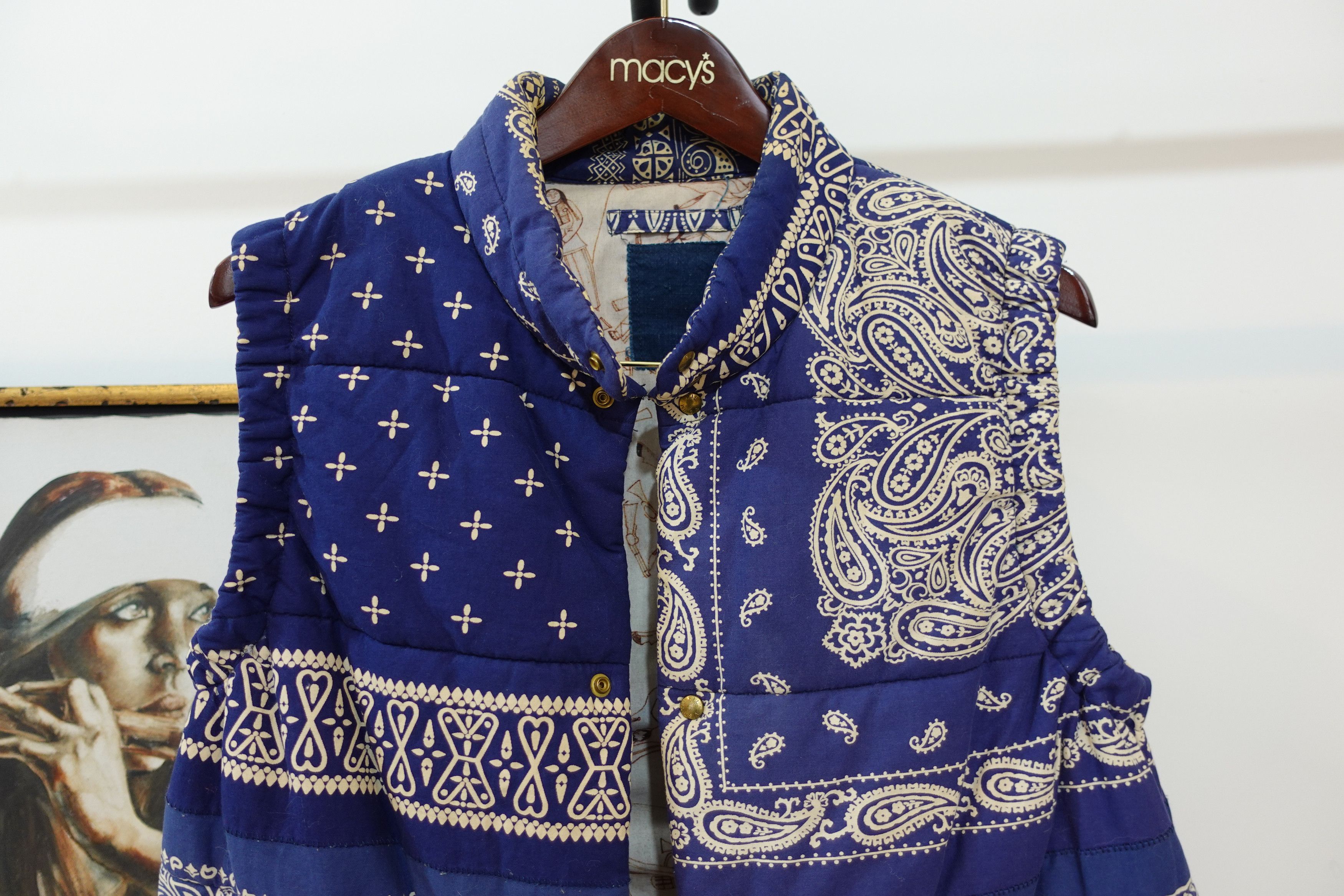 Visvim Visvim Bandana ICT Vest Paisley Blue Size US L / EU 52-54 / 3 - 3 Thumbnail