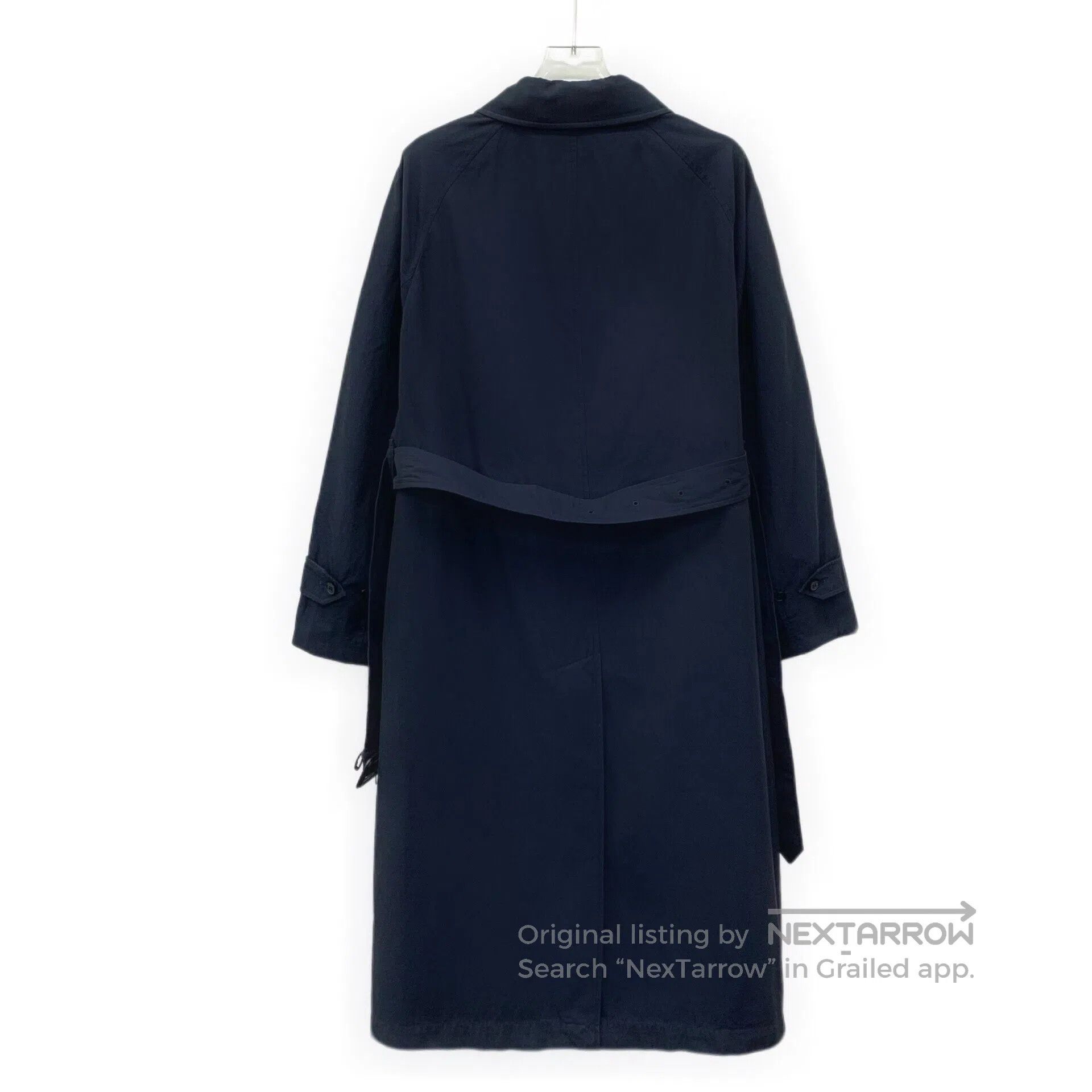 Burberry Burberry Dark Blue Cotton Collar Long Sleeve Belted Trench Size XS / US 0-2 / IT 36-38 - 2 Thumbnail