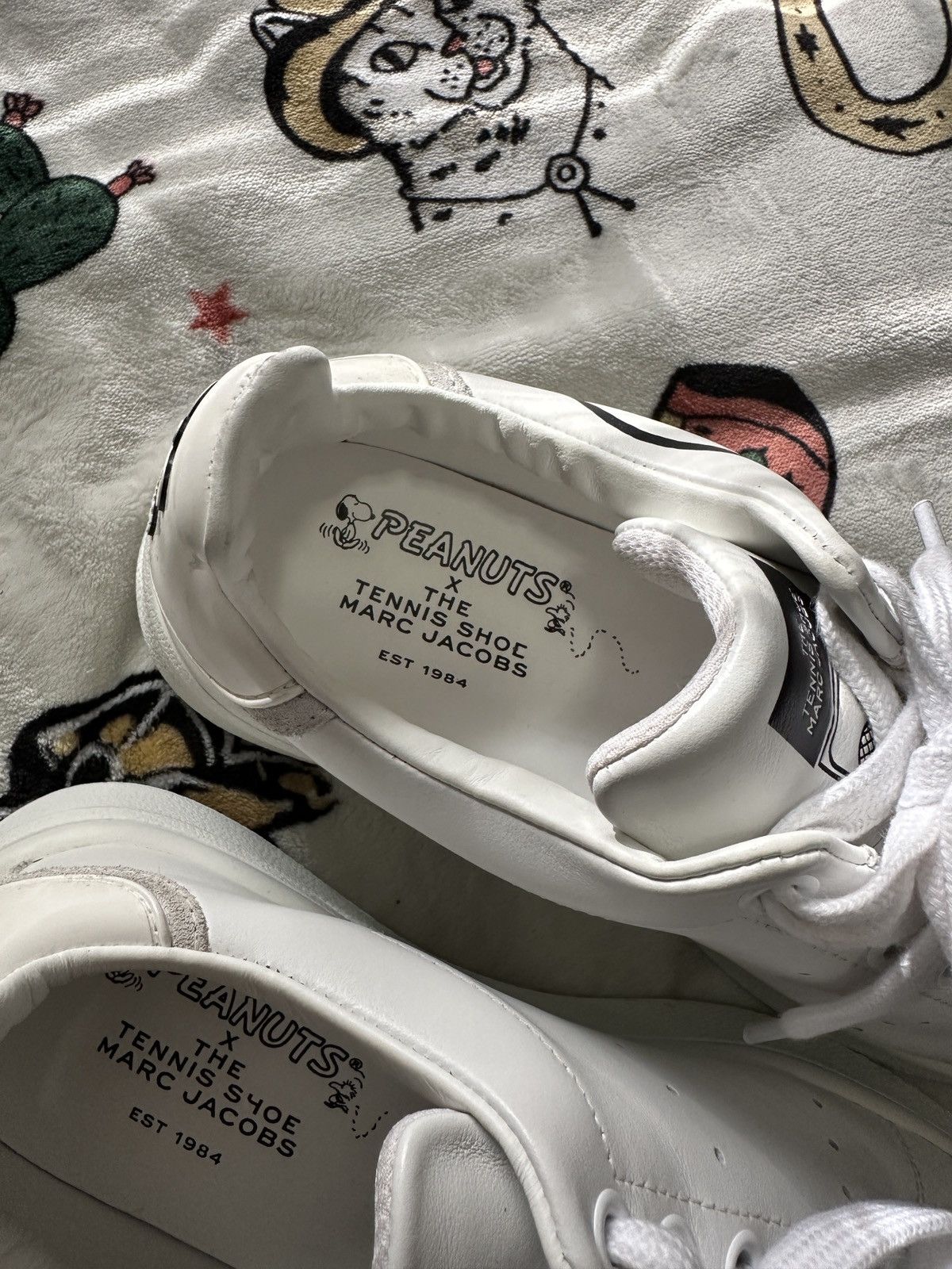 Marc Jacobs × Peanuts Leather Tennis Shoe Sneakers Size US 7 / EU 40 - 7 Thumbnail