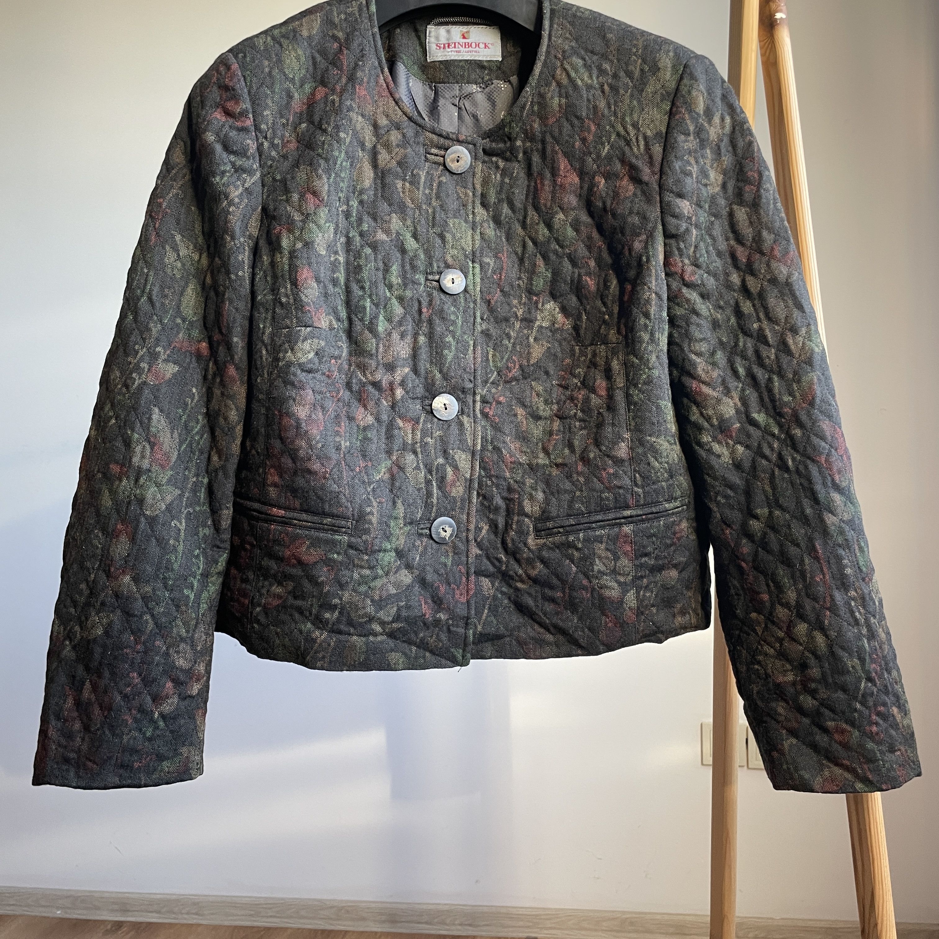 Other Steinbock Tyrol Austria Wool Quilted Collarless Jacket Size XL / US 12-14 / IT 48-50 - 4 Thumbnail
