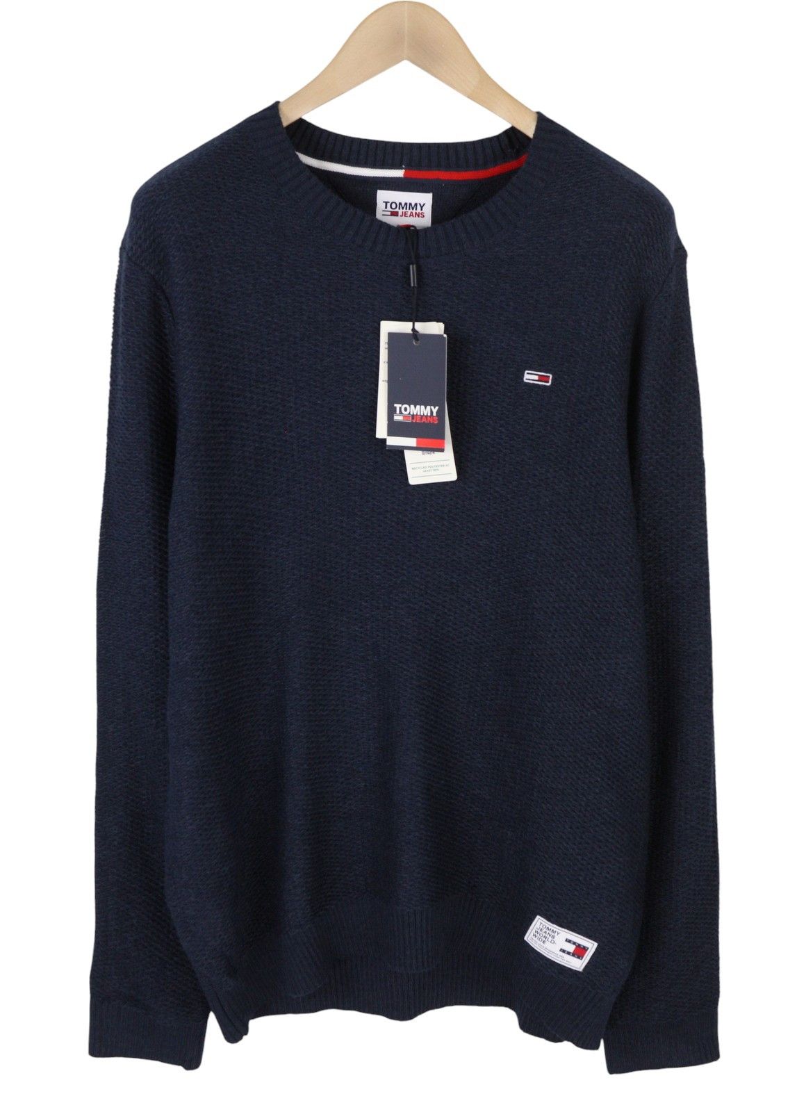 Tommy Hilfiger REQ STRUCTURED XL Navy Stretch Knit Jumper 87388 Size US XL / EU 56 / 4 - 1 Thumbnail