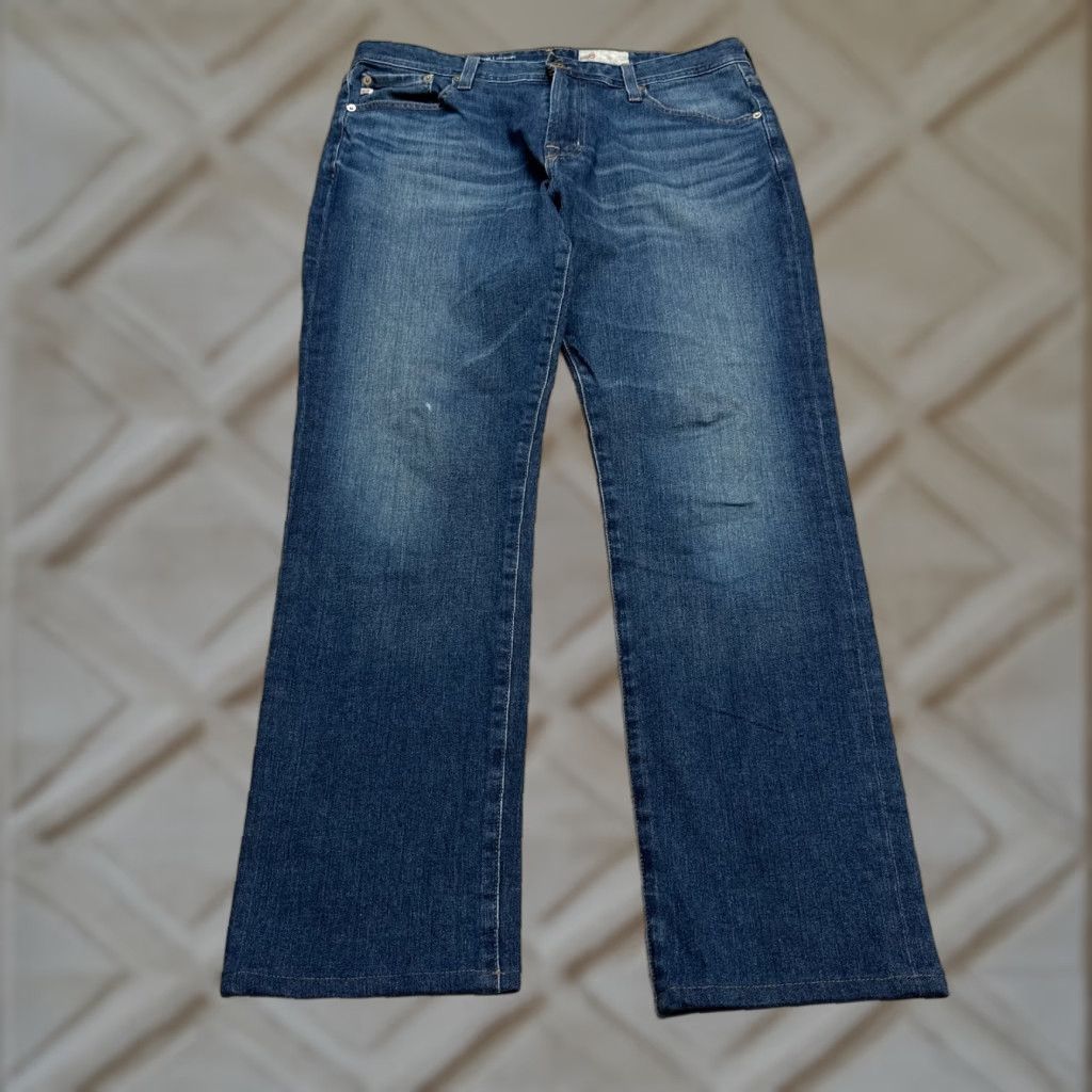 AG Adriano Goldschmied Everett Slim Fit Straight Leg Denim Jeans Mens 35x31 Blue