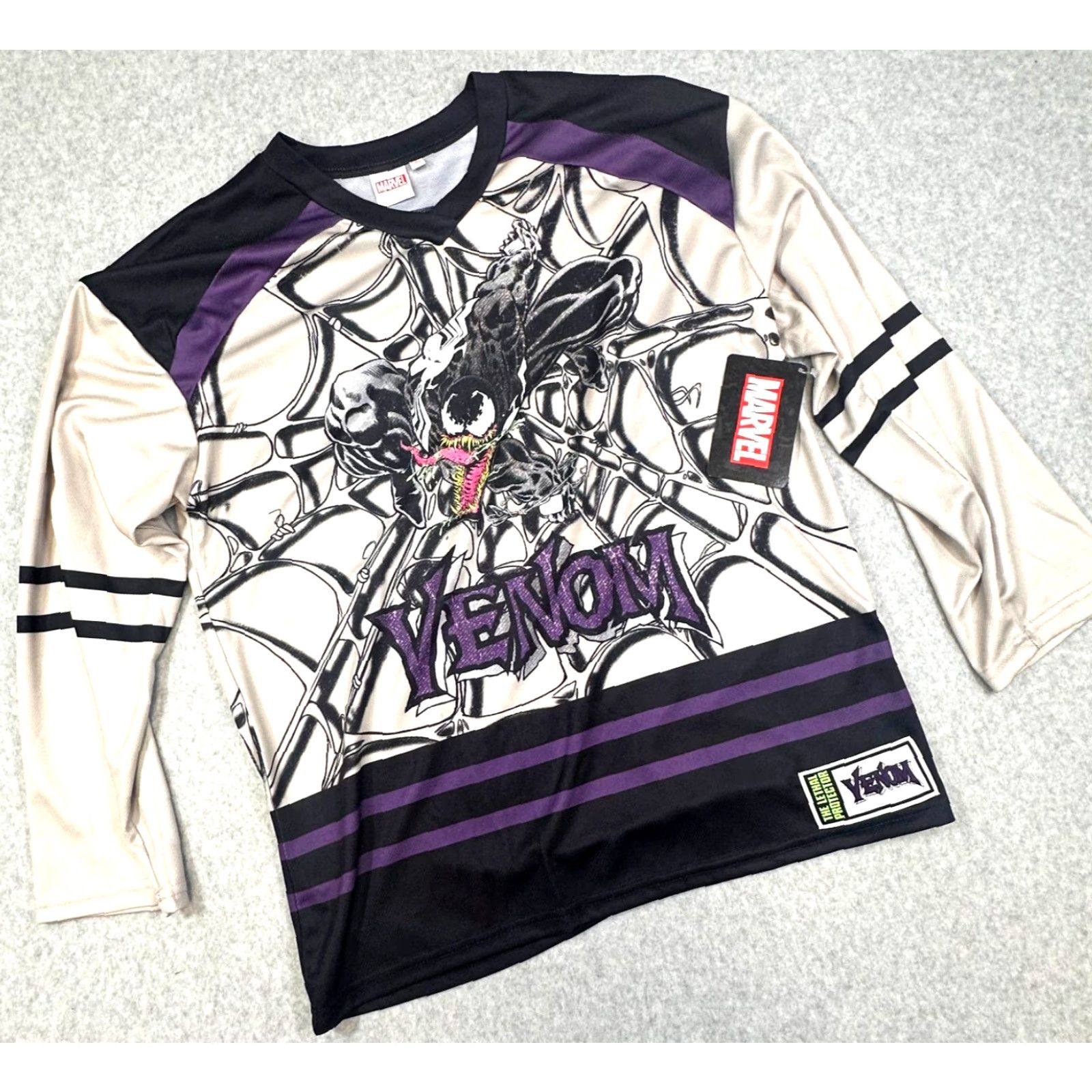 Vintage Marvel Venom Mens Small AOP Double-Sided LightWeight Hockey Jersey T-Shirt NWT Ugly? Size US S / EU 44-46 / 1 - 2 Thumbnail