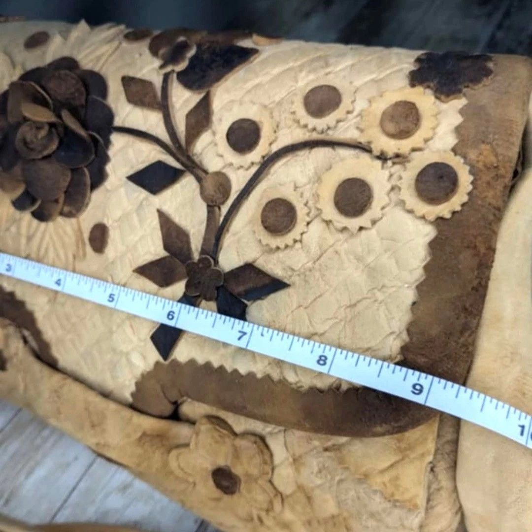 Other Amadou Mushroom Leather Bag Floral Folk Art Eco Vegan Size ONE SIZE - 4 Thumbnail