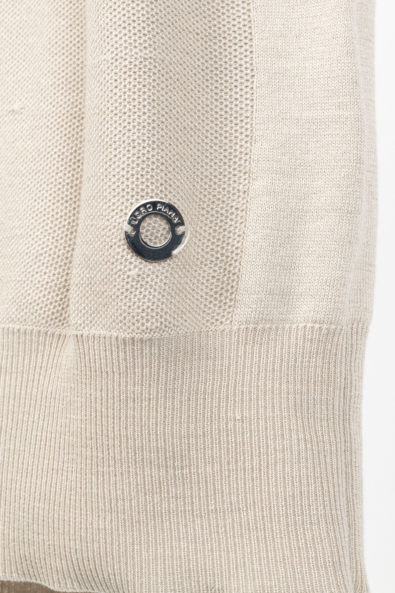 Loro Piana Loro Piana Beige Silk & Cotton Knit Short-Sleeve Sweater Size M / US 6-8 / IT 42-44 - 6 Thumbnail