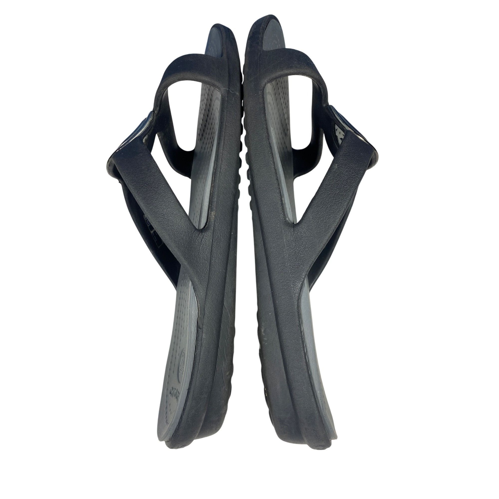 Crocs Crocs Sanrah Women's 10 Black Slides Sandals Flats Slip On S Size US 10 / IT 40 - 5 Thumbnail