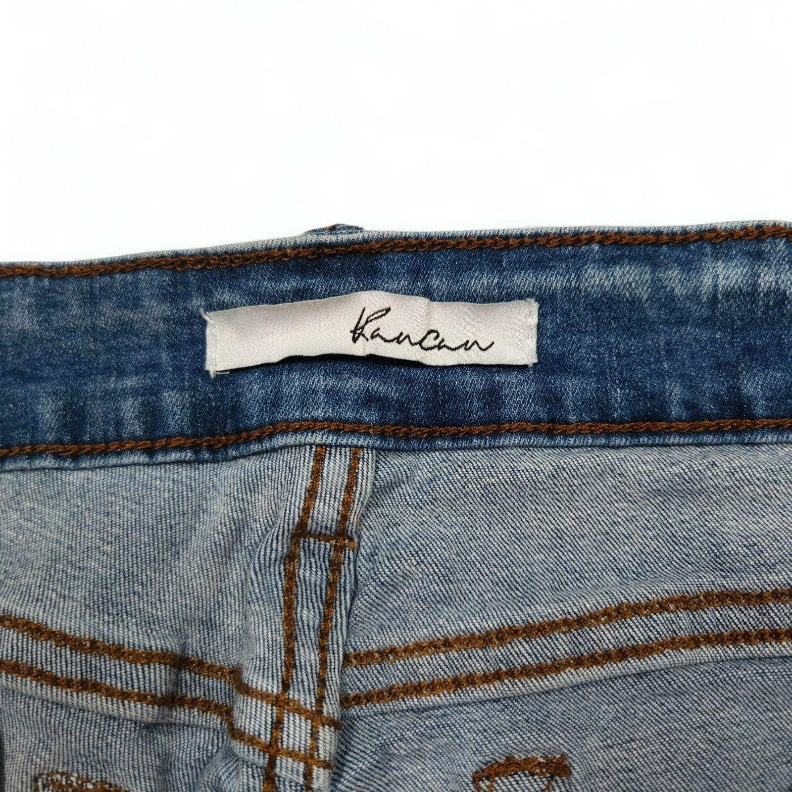 Other EUC Kancan High Rise Denim Shorts Sz. 28 Blue Distressed Size 28" / US 6 / IT 42 - 4 Thumbnail