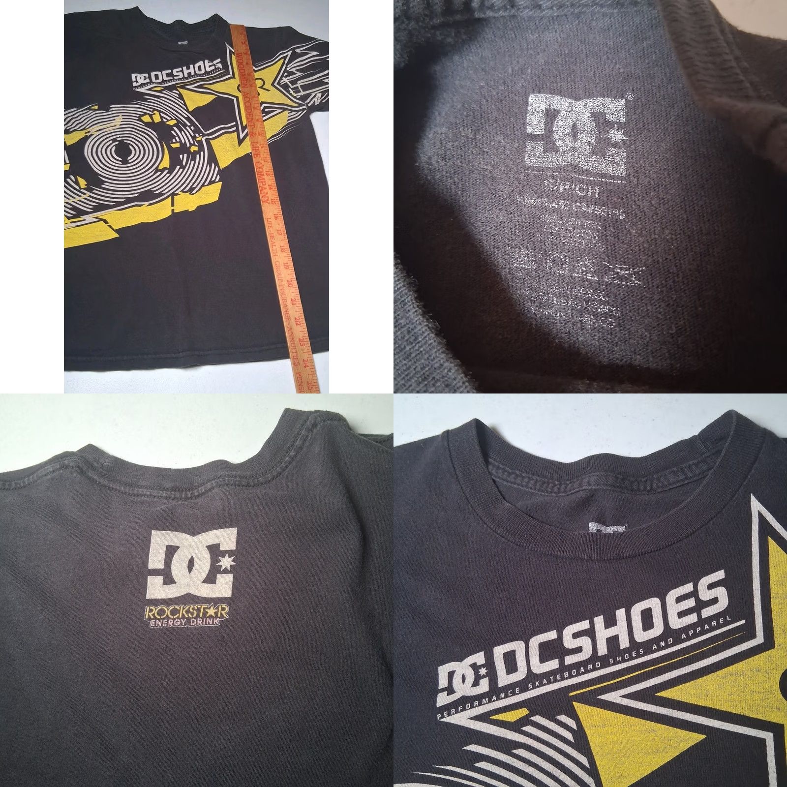 Vintage VINTAGE DC Shoes x Rockstar Energy Drink Shirt Small Black Graphic Distressed Skate Shirt Men S Black Graphic Distressed Skate Size US S / EU 44-46 / 1 - 8 Thumbnail