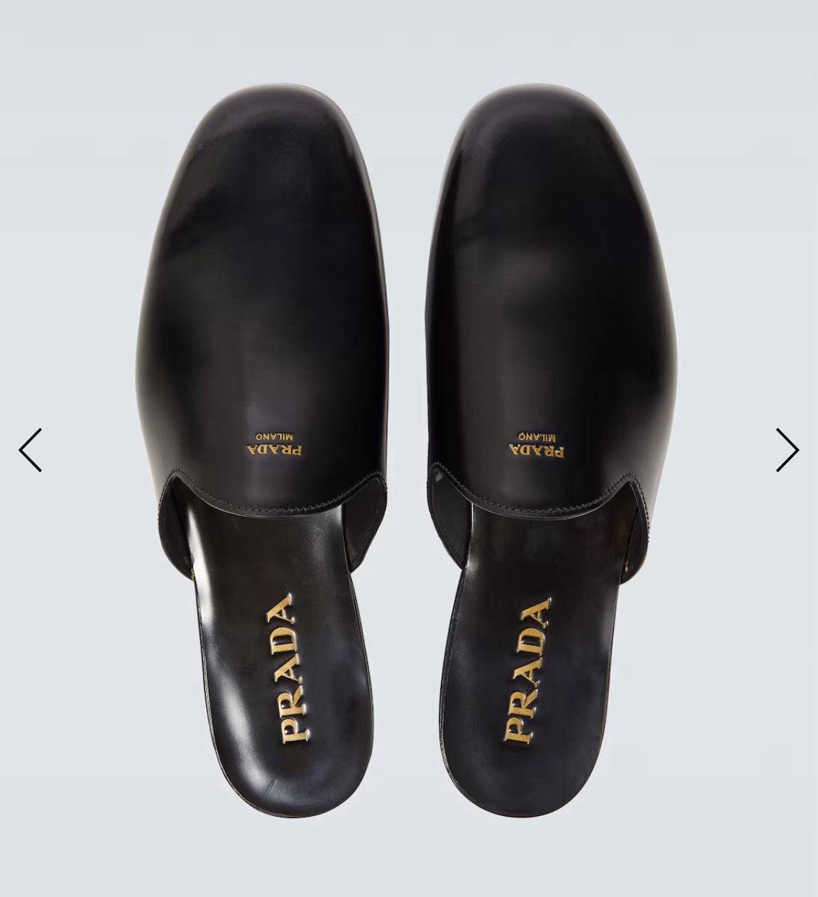 Prada Prada Brushed Leather Slipper Mules Size US 10 / EU 43 - 1 Thumbnail