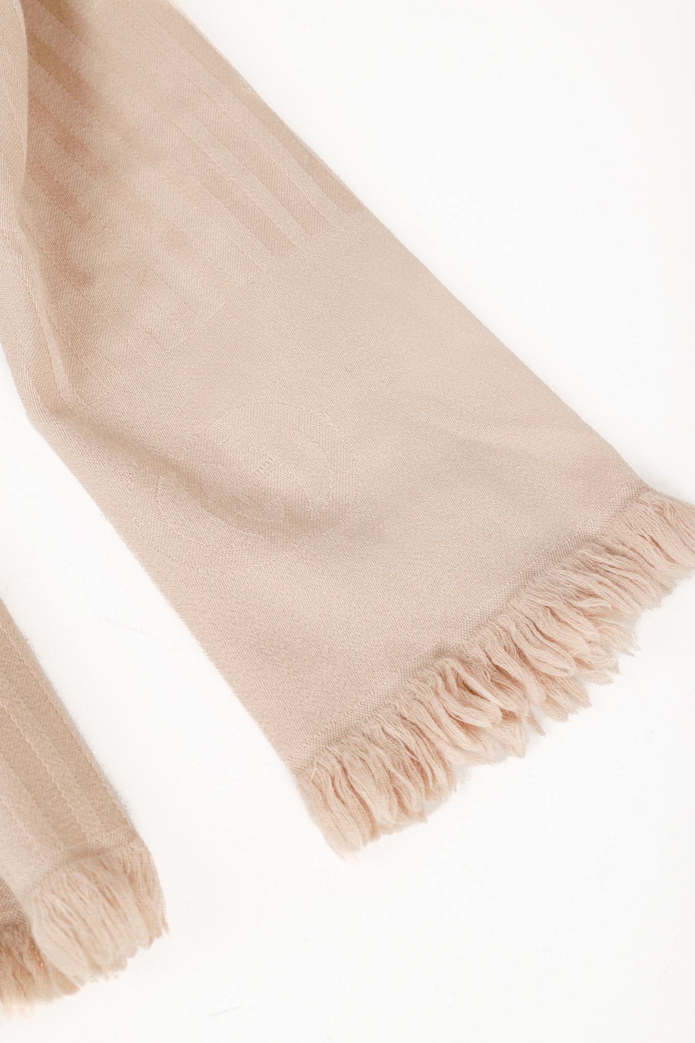 Gucci Gucci Beige Wool Striped GG Scarf Size ONE SIZE - 2 Thumbnail