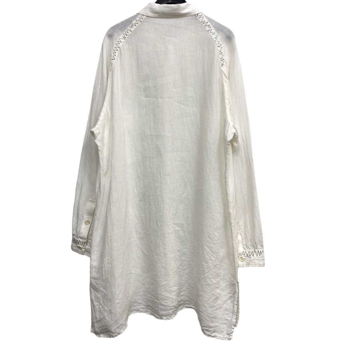 Yohji Yamamoto Yohji Yamamoto 24SSFLAX LAWN SHIRT Longlinen shirt coat Size US M / EU 48-50 / 2 - 3 Thumbnail