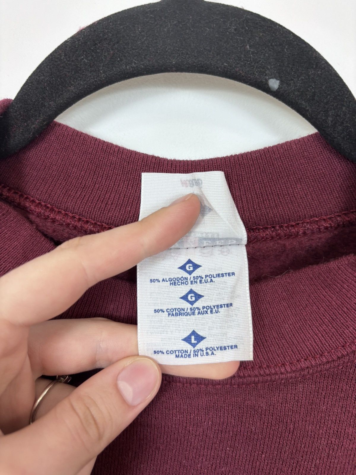 Jerzees Vintage 1990s Jerzees Blank Sweatshirt Crewneck Made In USA Size US L / EU 52-54 / 3 - 11 Thumbnail