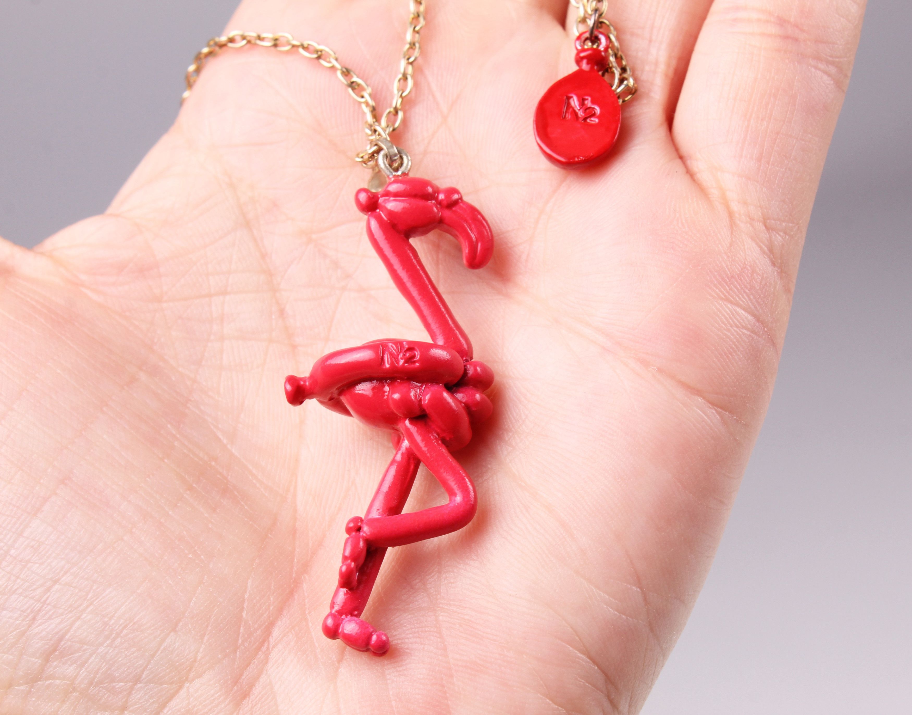 Other Les Nereides N2 Red Baloon Flamingo Necklaces Size ONE SIZE - 4 Thumbnail