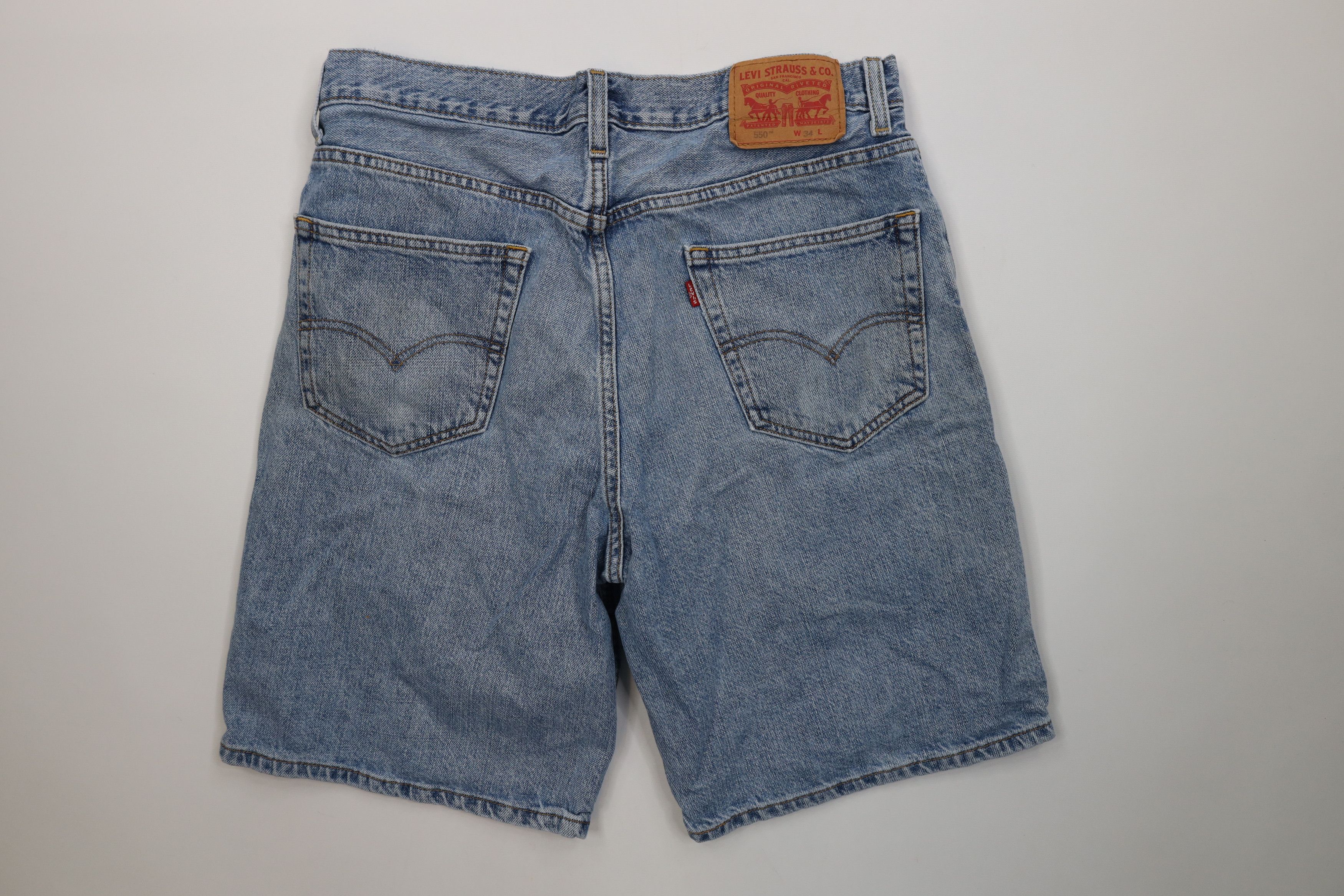 Levi's Vintage Y2K Levis 550 Fit Denim Jean Shorts Jorts Blue Size US 34 / EU 50 - 10 Thumbnail