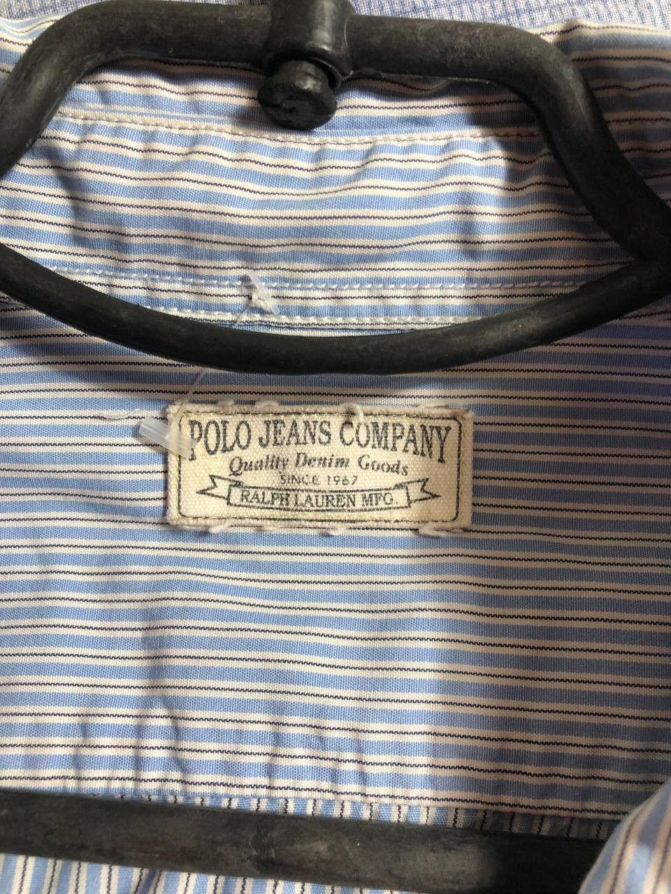 Polo Ralph Lauren × Ralph Lauren × Vintage Polo Ralph Lauren Vintage Mens Long Sleeve Striped Shirt Size US XL / EU 56 / 4 - 8 Thumbnail